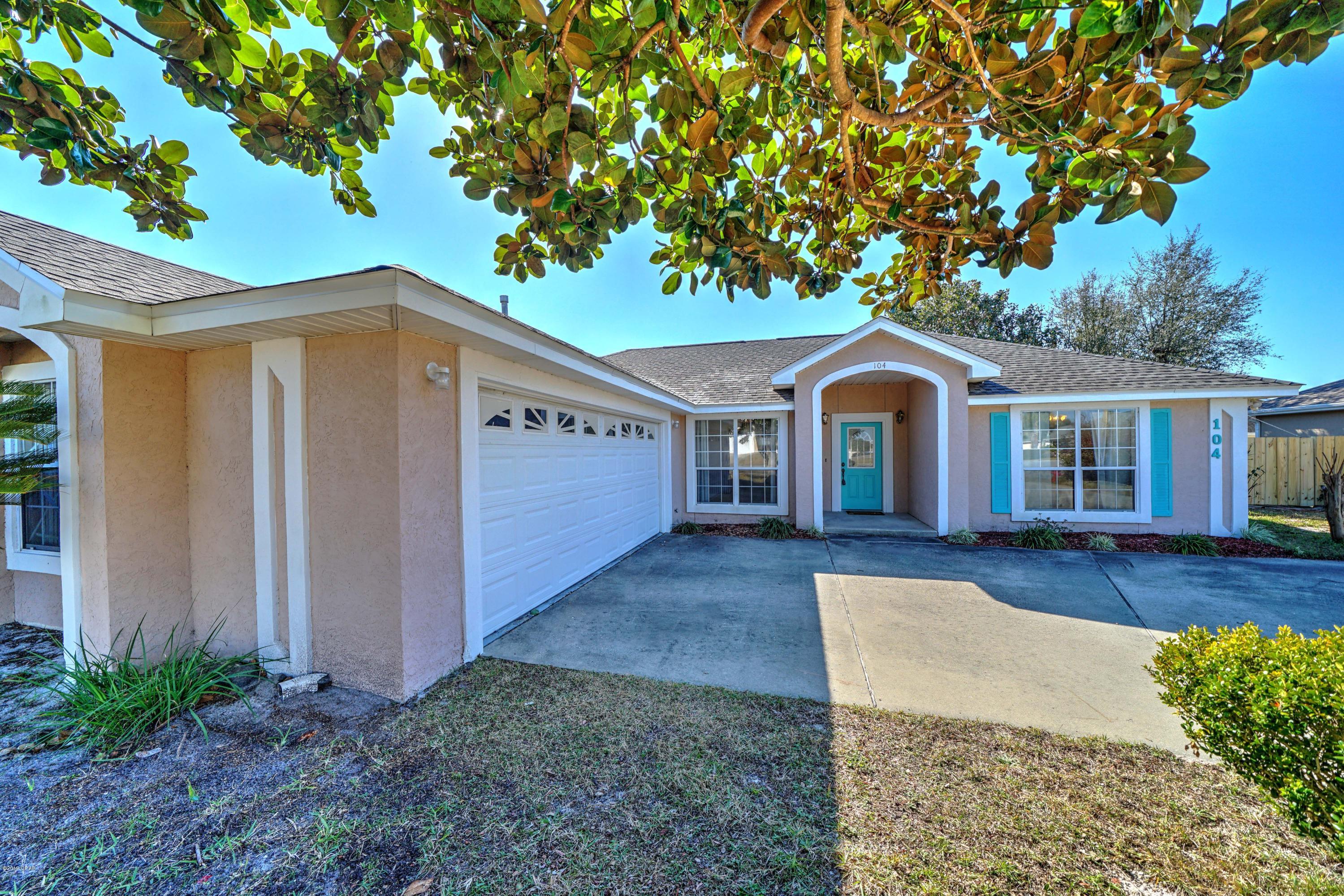 South of Back Beach Road in Summer Breeze this 3 bedroom 2 bath home has a classic split-bedroom design. Features include- Living room, a family room with gas fireplace, dining area, Kitchen w/ breakfast bar and plenty of pantry and cabinet space. The Master bedroom has a tray ceiling and large walk-in closet while the Master bath includes a double vanity, whirlpool tub, and separate stand-up shower.  The privacy fenced backyard features a workshop  which can be accessed through the large 13x24 heated and cooled Florida room.  Additional features include a side entry two-car garage and oversized driveway, detached 8'x16'workshop / yard building, and privacy fenced back yard Summer Breeze features sidewalks and you are just a short stroll, golf cart, or bike ride away from the beach.Summer Breeze is conveniently located near Pier Park, Frank Brown Park, area restaurants, and entertainment. Just a short drive to 30A and the airport. NEW ROOF INSTALLED 2014. New HVAC system 2016 All info is approx. and must be verified by Buyers if important.