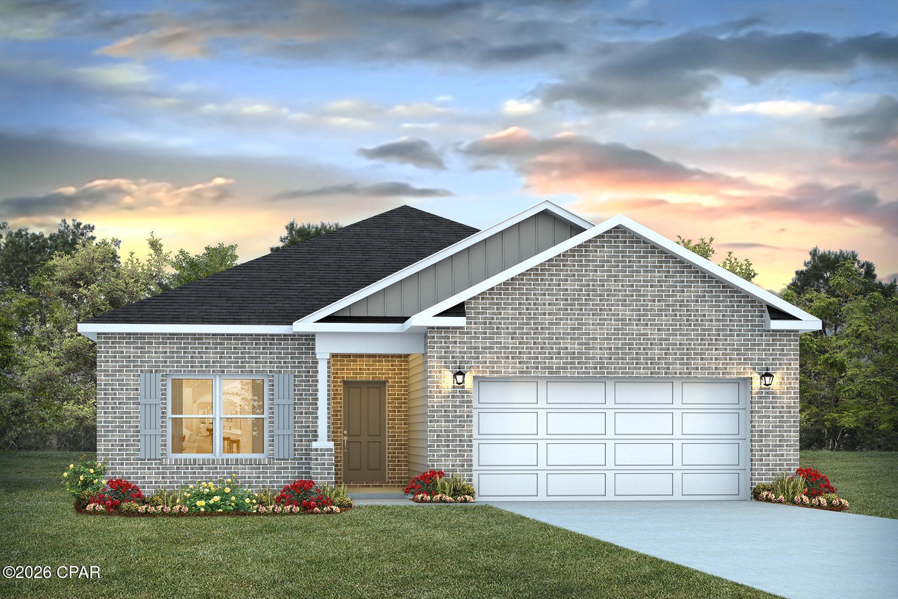 Welcome to the Walker, a new home floor plan located at Hodges Bayou Plantation in Southport, Florida. The Walker is thoughtfully designed 3-bedroom, 2-bathroom, one-story home with 1,631 square feet of modern living. On the outside of your home, you will see sturdy brick on the front of the home and durable vinyl siding on the sides and rear of the home, a spacious two-car garage with an opener and a fully sodded yard to the property lines. This home comes equipped with dimensional shingles with a limited lifetime warranty, electronic deadbolts on all exterior doors, weatherproof outlets, and hose bibs. Sidewalks line the neighborhood streets for you to enjoy the beautiful Florida weather at Hodges Bayou Plantation.

Inside you will see 9' ceilings throughout, engineered vinyl plank flooring throughout the home and carpet in the bedrooms. The front bedrooms, bathroom, and garage are close to the front door and welcome you into an open living room and kitchen, perfect for having guests over. Quartz countertops, white cabinetry with soft-close are in the kitchen and bathrooms, and the kitchen island makes hosting or serving dinner at the bar a breeze. Complete with a pantry, and stainless-steel appliances including smooth top range, microwave, and dishwasher means your kitchen is fully equipped. The living room has plenty of windows for natural lighting and leads right to the back door. Each bedroom comes with soft carpet floors and spacious closets. The Primary Bedroom features a bathroom with a detached shower and double vanity with quartz countertops. The walk-in closet is adjacent to the bathroom, meaning more space in your bedroom. As with all the homes in Hodges Bayou Plantation, your home is outfitted with the latest Smart Home technology, allowing you to manage your home right from your phone, making your comfort easy and exceptional.

The Walker is a lovely addition to the new homes at Hodges Bayou Plantation. Contact us today for more information or stop by our model home to tour this community!