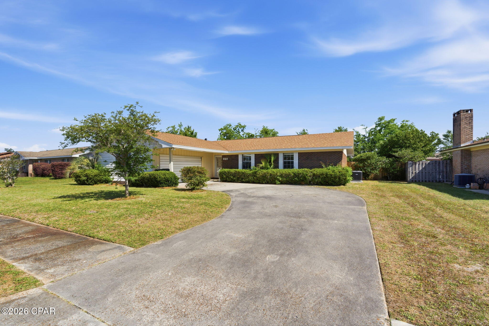 CURRENTLY UNDER CONTRACT, SELLER WILL CONSIDER BACKUP OFFERS Charming all-brick home nestled in an established neighborhood with no HOA in highly desirable Lynn Haven! This 3-bedroom, 2-bath residence offers a functional layout with plenty of potential to make it your own, offering a brand new HVAC system. The kitchen has been updated with beautiful quartz countertops, providing a modern touch and great workspace for cooking and entertaining. Enjoy relaxing mornings or evening gatherings on the screened back porch overlooking the spacious backyard with plenty of room for pets, play, or future outdoor enhancements. The bathrooms and flooring could use some updating, making this a fantastic opportunity for buyers looking to add personal style and value in a sought-after location. Don't miss your chance to own a solid brick home with space, charm, and endless possibilities! Conveniently located close to shopping, restaurants, parks, and everyday amenities.