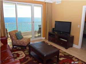 Ocean Reef 1508 is an absolutely beautiful 2 bedroom, 2 bath, condo with numerous upgrades! Upon entry, you immediately notice the beautiful porcelain, wood-grain, tiled floors and custom paint. The kitchen is perfectly sized for this condo and includes a breakfast bar with bar stools, and whirlpool appliances. The dining area includes a spacious dining table that seats 8 comfortably. The condo has been immaculately decorated and furnished with leather furnishings, recliner, queen sleeper sofa, color coordinated curtains, area rugs, chair and pillows. The living room and master bedroom adjoin the spacious 10x28 gulf-front balcony. The bathrooms have custom raised counter tops with a double vanity in the master bathroom, tub/shower combination, and upgraded fixtures. Flat