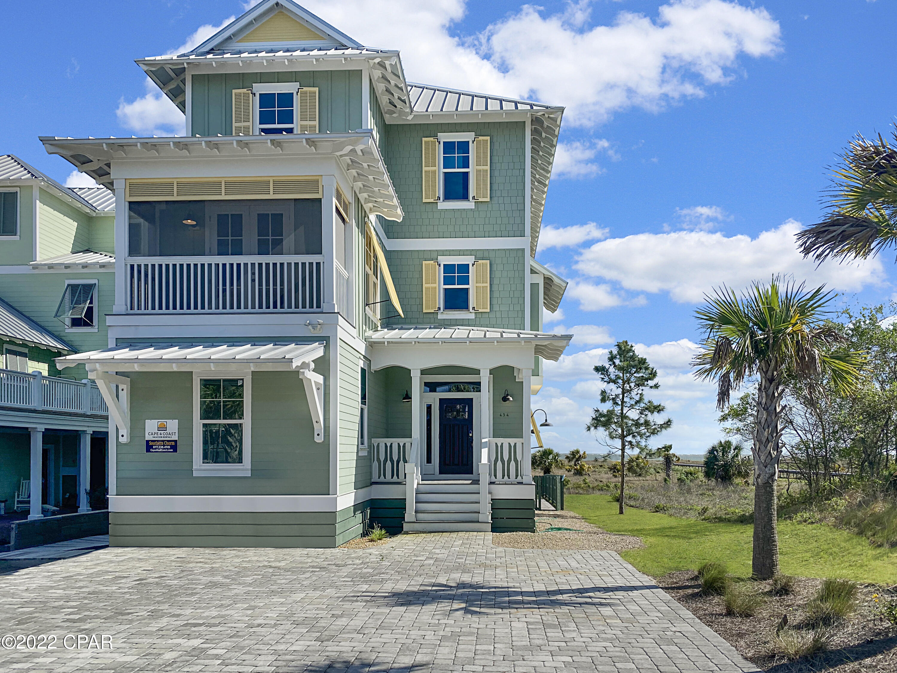 CURRENTLY UNDER CONTRACT, SELLER ACCEPTING BACKUP OFFERSBREATH TAKING 8BD/8.5BA LUXURY HOME W/UNOBSTRUCTED GULF VIEWS & PRIVATE POOL IN THE GATED COMMUNITY OF JUBILATION! Hardwood floors throughout enhance the open concept living area along w/vaulted beamed ceiling & screened porch for extra seating. Designed w/southern charm, the kitchen features white subway tile & solid surface tops on the breakfast bar/island. Elevator access to all levels makes groceries & luggage a breeze. Accommodate guests w/a rec room, main level master suite, two gulf side master suites, a rear master suite w/private screened porch, bunk room suite, guest room & 2nd bunkroom. Sitting on over an acre, this tropical oasis is complete w/a fenced back yard, fire pit & private gulf side pool. In an area w/proven renta