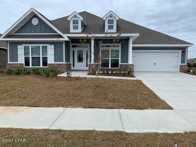 The McKenzie plan is a gorgeous 5 bed, 3 bath home located in Titus Park! Titus Park is surrounded by a multitude of shopping centers, restaurants, and is only minutes from the North Bay and Saint Andrew's Beaches. This home has a large front porch and a spacious two car garage. As you enter, there is a formal dining room and a space that can be used as an office or school room. Down the hall is the kitchen, featuring a large pantry and an island that overlooks the breakfast area and family room. Bedroom 1 features separate access to the back covered porch and has a private bath with a walk-in closet, dual sinks, a separate shower and large tub. A standard Smart Home package includes a KwikSet keyless entry, Skybell doorbell, automated front porch lighting, an Echo
Dot device, and Quolsys touch panel which can be integrated to control your lighting, thermostat, front door and so much more.
A builder 10 year structural warranty is also included.

Pictures, photographs, floor plans, elevations, features, colors and sizes are approximate for illustration purposes only and will
vary from the homes as built. Home and community information including pricing, included features, terms, availability and
amenities are subject to change and prior sale at any time without notice or obligation. For Move-In/Completion Estimates:
Ready dates are estimates only. Timing of completion of construction and buyer move-in are subject to contingencies
contained in home purchase agreement and governing jurisdictions issuance of a certificate of occupancy, and may change
due to forces majeures and other delays or disruptions outside the reasonable control of the Builder.