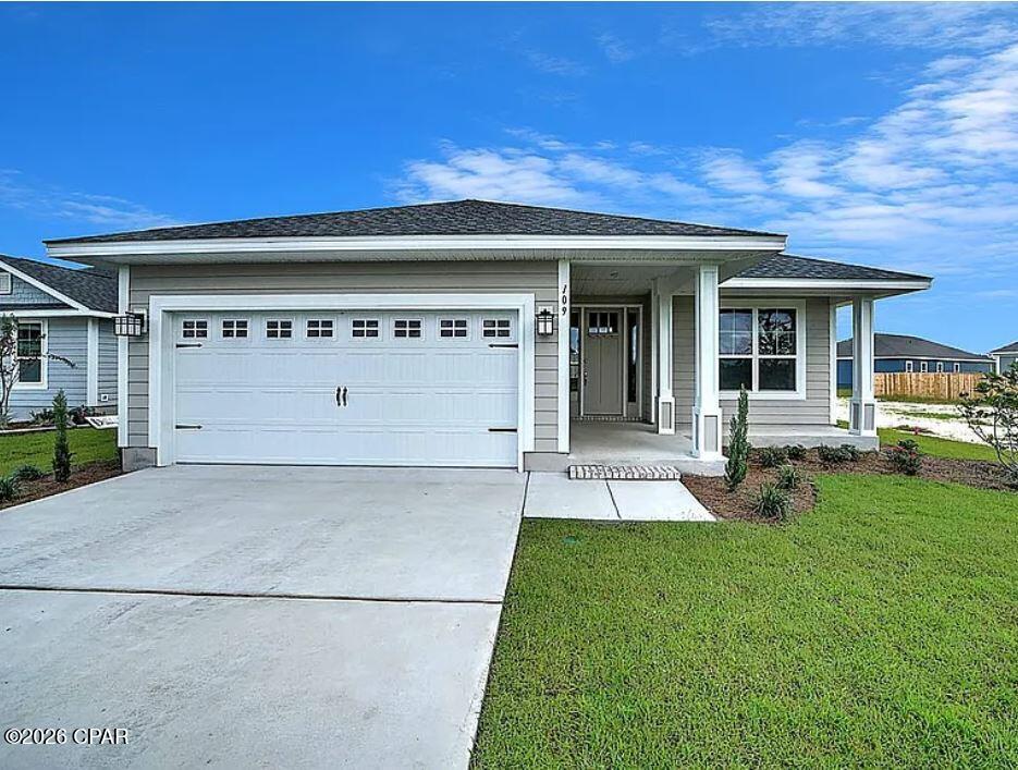 Welcome to 109 Saw Grass Way, a beautifully maintained 4-bedroom, 2-bath home in the desirable Villages of Mill Bayou. From the moment you arrive, it's clear this home has been well cared for--and the setting makes it even more special.

Inside, the open floor plan creates a bright, comfortable space that's perfect for everyday living and entertaining. The spacious kitchen features granite countertops, custom cabinetry, a breakfast bar, and an adjoining dining area, all flowing naturally into the main living space. Durable LVP flooring adds both style and easy maintenance, while the generous primary suite includes a private bath with granite countertops and a relaxing soaking tub.

One of the best features of this home is what you'll find out back. Step onto the screened-in back porch and enjoy a peaceful view of the pond--an ideal place for morning coffee, evening drinks, or simply unwinding at the end of the day. The backyard is fully fenced while still preserving the beautiful water view, giving you the benefit of an enclosed yard without sacrificing the scenery. With no homes directly behind you, the backyard feels open, peaceful, and private.

The Villages of Mill Bayou offers a welcoming community atmosphere with sidewalks, opportunities for kayaking and fishing, and a community pool located just a short walk from the house. Outdoor recreation is also close at hand with Lynn Haven Bayou Park & Preserve nearby, along with easy access to the bay for boating, fishing, kayaking, paddleboarding, and other water activities.

The location is convenient to shopping, dining, area schools, and everyday necessities, while still offering the relaxed feel of a neighborhood tucked close to the water. If you're looking for a move-in-ready home with plenty of space, a fantastic backyard setting, water views, and a community you'll enjoy coming home to, 109 Saw Grass Way deserves a closer look.