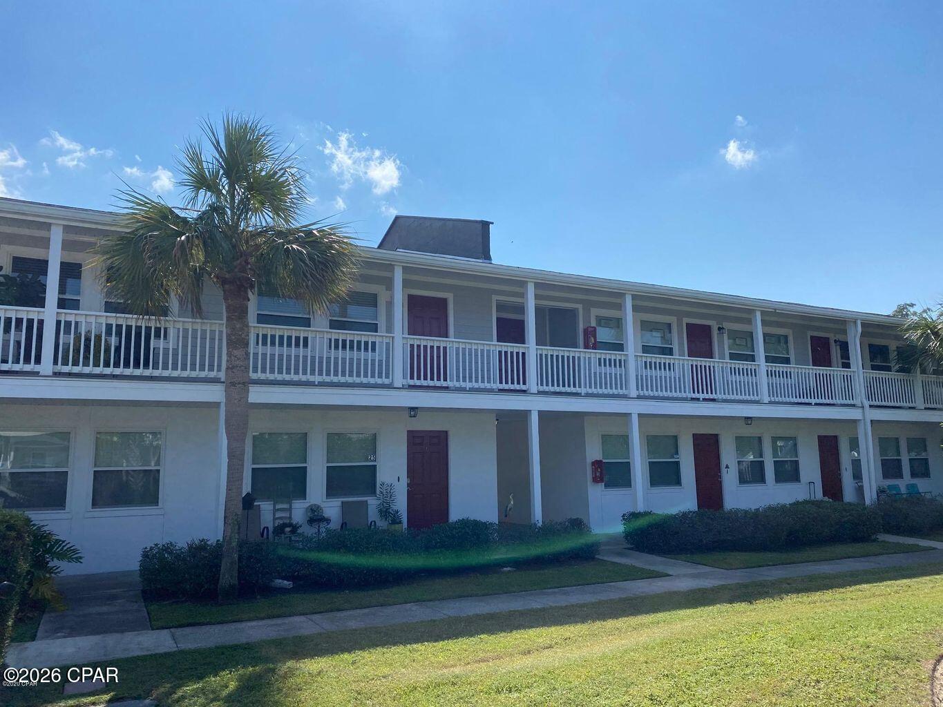 Fantastic find for this 1 bedroom 1 bath 2nd floor condo located in historic St. Andrews. Photos show the unit furnished, but will not be furnished at the time of occupancy. This 1 bedroom condo features tile floors, galley kitchen, stack-able washer an driver, and a bedroom window looking towards the St. Andrews Marina. This complex features a community pool, and is close to several local favorites for restaurants and St. Andrews Farmers Market all with in walking distance!