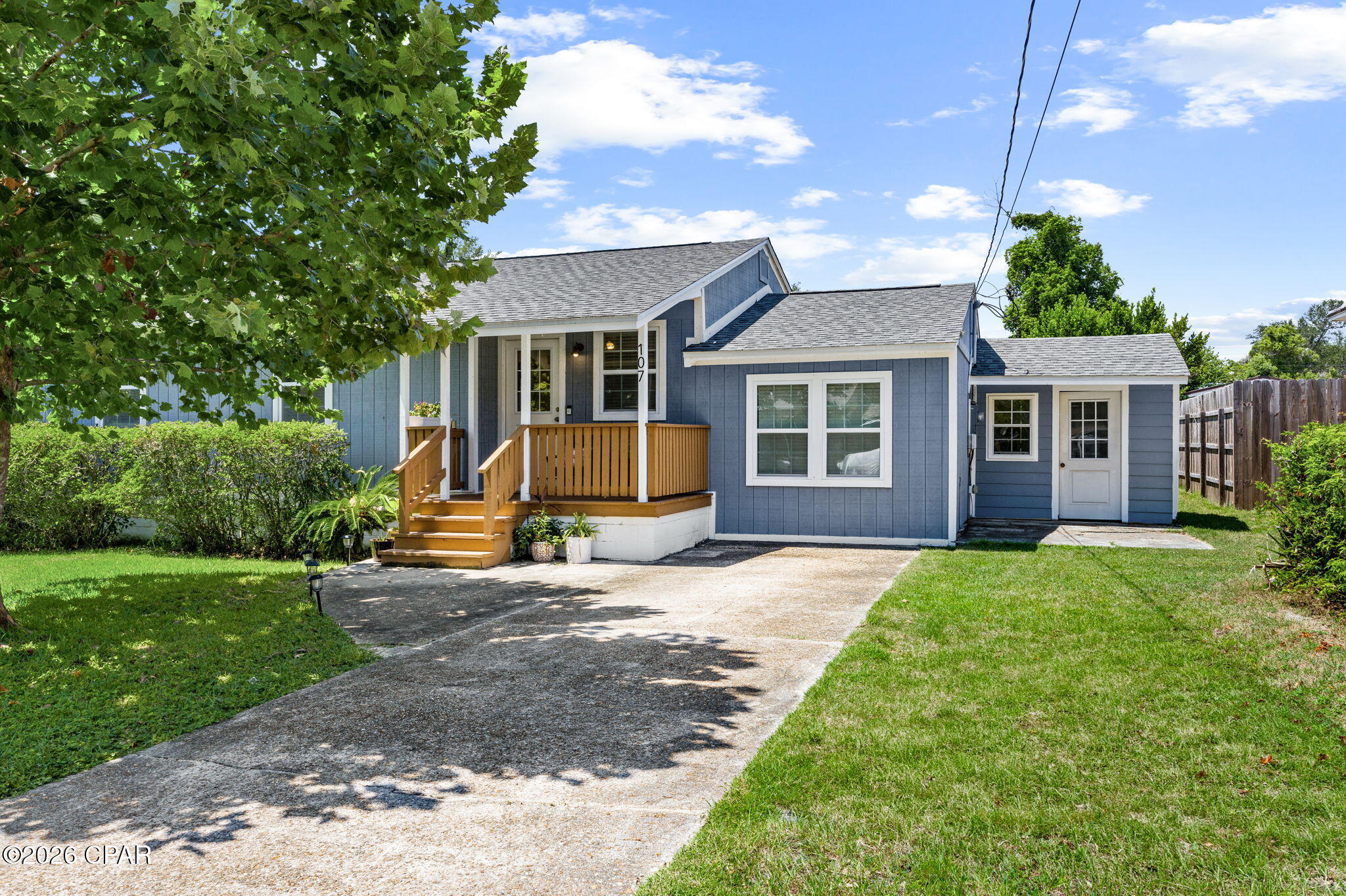 Welcome to this beautifully updated 4-bedroom, 2-bathroom home situated on an oversized lot with an abundance of outdoor space! Completely remodeled in 2019, the home features a desirable split-bedroom floor plan, spacious bedrooms, luxury vinyl plank flooring throughout, and a beautifully appointed kitchen with butcher block countertops and stainless steel appliances. 

Enjoy outdoor living from the covered front porch or unwind on the open back porch overlooking the expansive backyard with convenient alley access. With plenty of room to entertain, garden, play, or simply enjoy the outdoors, the backyard is a standout feature of this property.

Located in Panama City's desirable Cove neighborhood, this home is just a short walk or golf cart ride to St. Andrews Bay Yacht Club, Downtown Panama City, local restaurants, shopping, and entertainment. Take an evening golf cart ride to Beach Drive and enjoy some of Panama City's most beautiful waterfront sunsets along St. Andrews Bay. This home offers a wonderful combination of space, updates, location, and classic Cove charm!