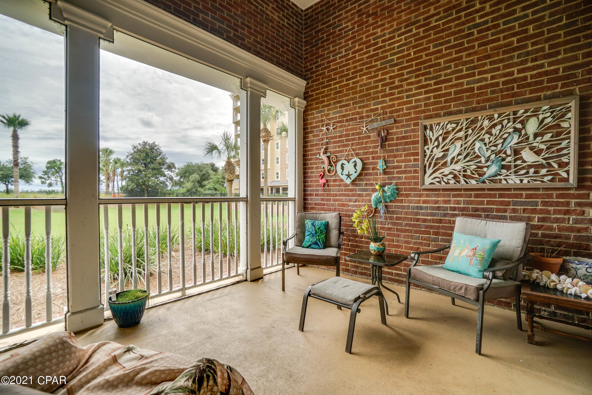 CURRENTLY UNDER CONTRACT, SELLER ACCEPTING BACKUP OFFERS>>>  FIRST FLOOR, NO ELEVATOR NEEDED - Luxury 2 bdrm condo in the gated community of Bay Point, surrounded by the famous Jack Nicklaus Golf Course, St Andrews Bay and a gorgeous lagoon-style pool.  Tons of natural light with a wall of windows looking to the patio & water. Open, spacious floorplan with tile floors, crown molding, granite countertops, beautiful breakfast bar, & rich cabinetry. Master w/ glass doors overlooking the patio, pool & greens.  Gorgeous large master bath w/ dual vanities, walk-in shower. Guest bdrm and hall bath in front area of condo.  Bay Point Resort amenities include golf & tennis, yacht club.  Full svc marina & boat launch being rebuilt, on-site post office, 24hr security, parks & playgrounds, community sponsored events & on-site full svc resort hotel
