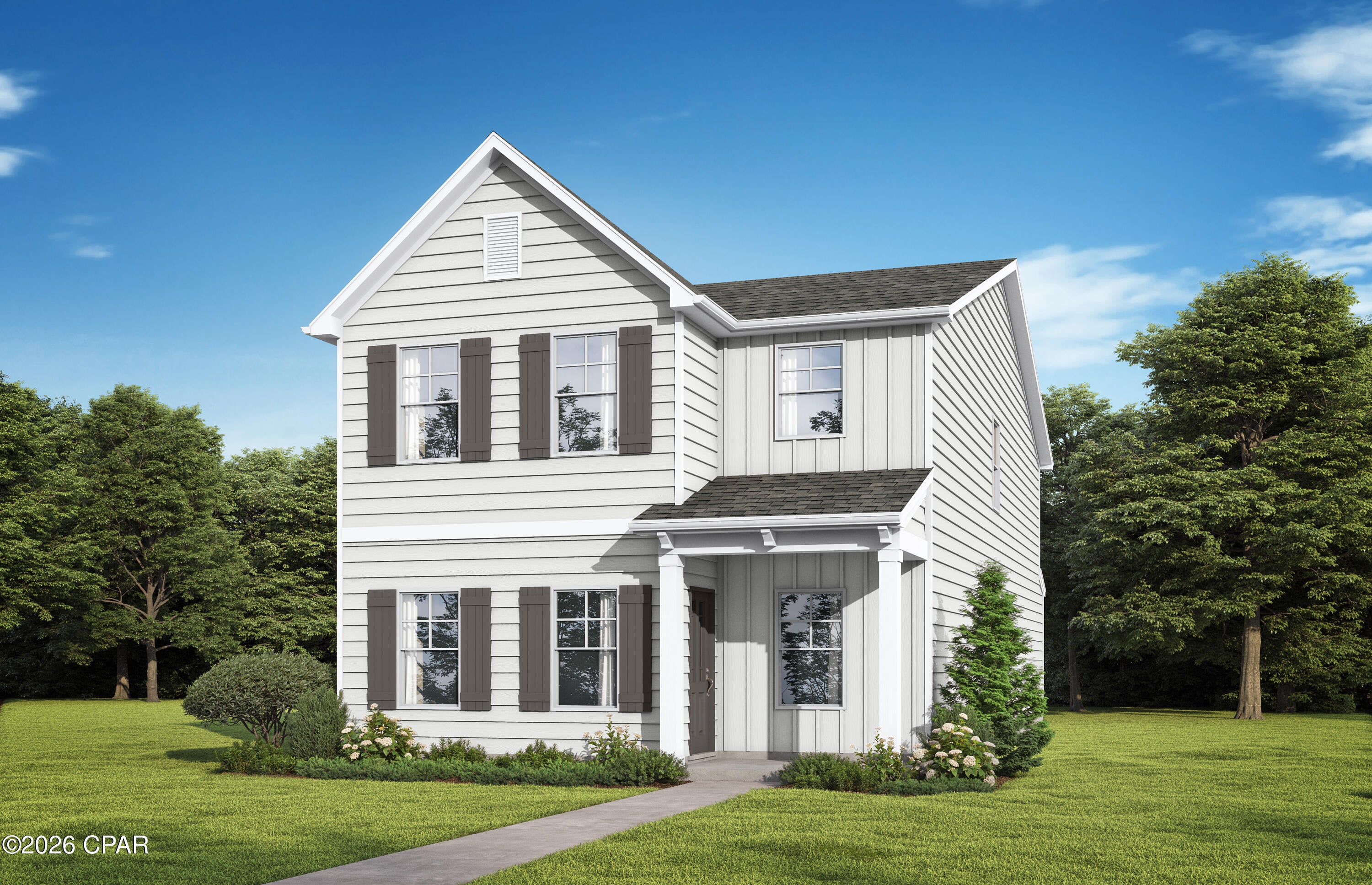 Welcome to your brand new home in the highly desirable Owl's Head community in Freeport! This 2-story, 4-bedroom, 2.5-bath home offers 2,117 sq ft of comfortable living space, thoughtfully designed with an open-concept layout and modern finishes throughout. Enjoy luxury  vinyl plank flooring in the main living areas, a spacious kitchen with quartz countertops, a large island with pendant lighting, and plenty of cabinet space--ideal for cooking and entertaining. The upstairs primary suite features a walk-in closet and a well-appointed en-suite bath with dual vanities and tile shower. You'll love this Craftsman style home and the community of Owl's Head with walking trails and a beautiful spring-fed lake.