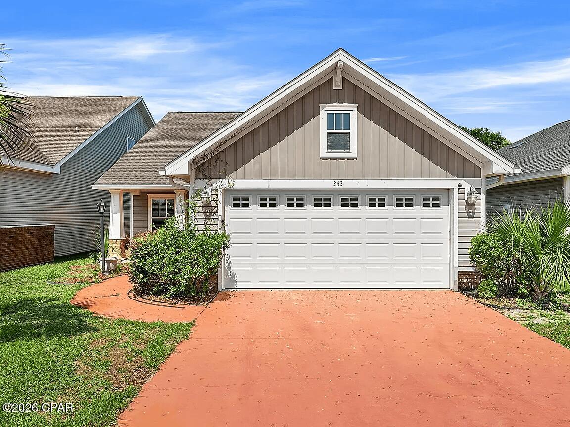 Welcome to this well-maintained 4-bedroom, 2-bath home located in the desirable Woodlawn community of Panama City Beach. Offering approximately 1,606 square feet of living space, this single-story residence features an open and functional floor plan designed for comfortable everyday living. Built in 2009, the home includes spacious bedrooms, a bright living area, and a two-car garage. The covered patio provides the perfect space for outdoor relaxation or entertaining. Conveniently situated just minutes from Panama City Beach's , shopping, dining, schools, and entertainment, this property offers the ideal combination of coastal living and everyday convenience. Whether you're searching for a primary residence, second home, or investment opportunity, this property is a must-see.