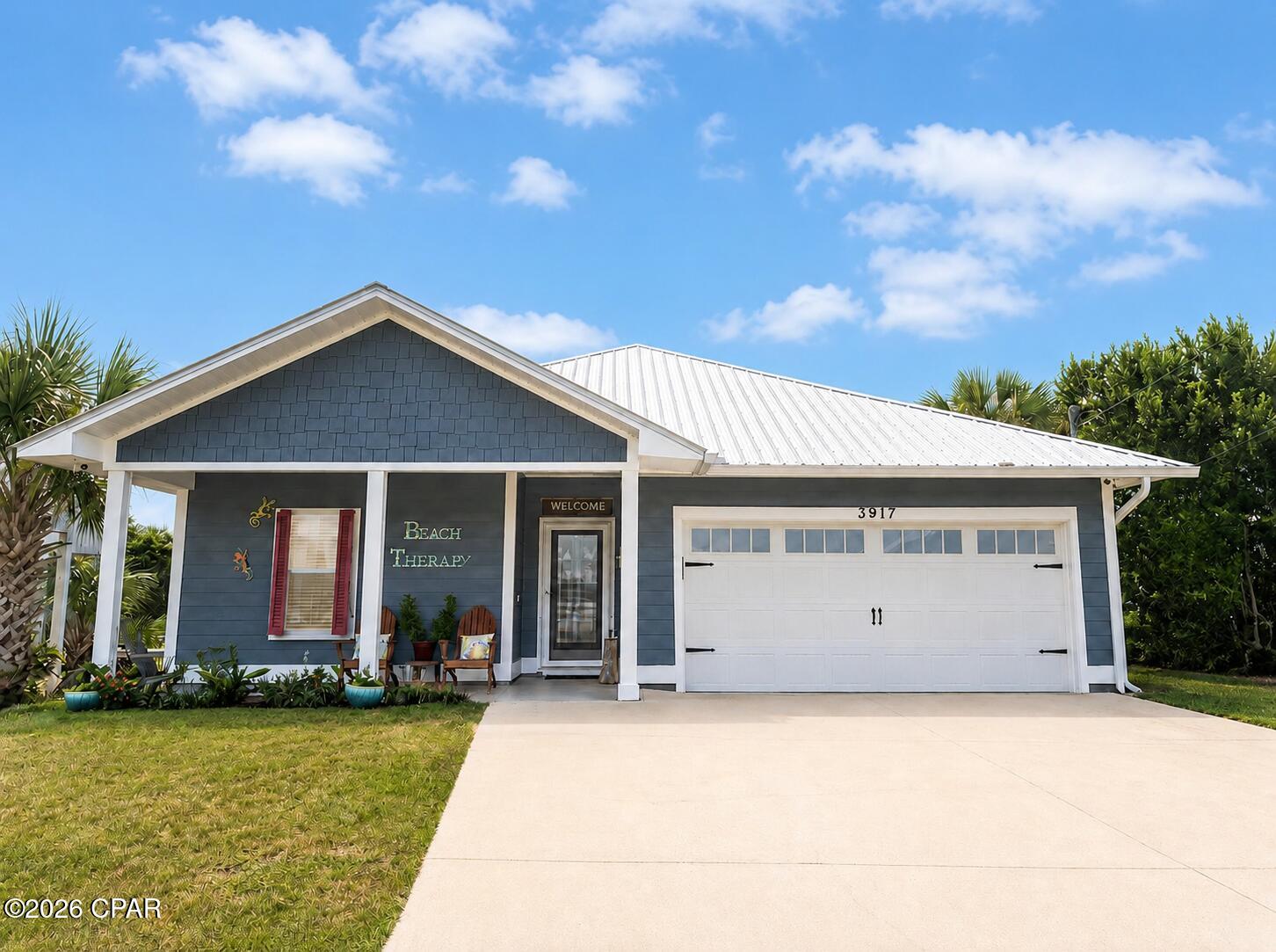 Welcome to 3917 Sabine Street, a well-maintained 2018-built home offering the perfect combination of coastal living, boating access, and investment potential--with no HOA! Located approximately a 5 walk from the beach and only a 1/4 mile from the nearest boat launch on the beautiful Grand Lagoon! 
This home features a renovated Jack-and-Jill bathroom completed in 2025, including improved handicap accessibility and a spacious walk-in shower. The kitchen is equipped with Frigidaire Gallery appliances, granite counter tops and a spacious pantry.
The open kitchen/living area is perfect for entertaining friends and family!  Just off the kitchen you will pass the laundry room on the way to your 2 car garage! 
 One of my favorite rooms in this home is the primary suite. The primary bath boasts 2 separate vanities, a great soaker tub and a separate walk-in shower. 
This home has so many upgrades such as 
the main livings areas offer plank tile for a wood floor look and carpet in all bedrooms.
The electric water heater was upgraded to a Rheem Performance tankless system offering on demand hot water anytime!
The outdoor living areas are a real treat with an approximately 18-by-20-foot screened back patio and a welcoming front porch, both finished in 2025 with durable Deese Elite concrete floor covering. The backyard offers an expansive approximately 13-by-38-foot paver area with plenty of room for dining, and entertaining. A 10-by-16-foot storage building with Hardie board siding and a metal roof provides additional storage space. Hurricane shutters were added to nearly all windows in approximately 2024, excluding those protected by the screened enclosure.
All wall mounted TV's will remain with the home and the swimming pool may also be negotiated separately.
This property would make an excellent primary residence, vacation home, or short-term rental investment.
Conveniently located near St. Andrews State Park, the Naval base, beaches, boating, dining, and entertainment, this Grand Lagoon-area property has it all!  Don't miss out, call me or your favorite agent today!