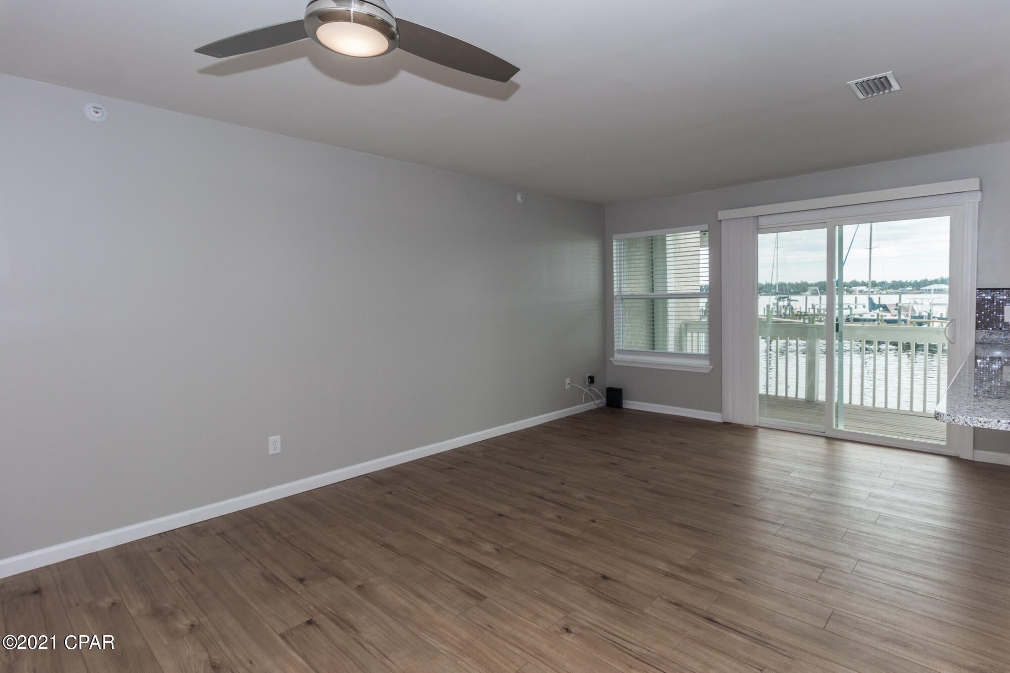'CURRENTLY UNDER CONTRACT, SELLER ACCEPTING BACKUP OFFERS' Amazing Watson Bayou waterfront 1BR/1BA with Boat Slip. Condo has been completely redone. New flooring, stainless steel appliances, counter tops, cabinets, vanities, lighting, ceiling fans, doors, walls, windows, sliding glass door, AC, water heater and pier/boat slip. Built 1985 just redone from Hurricane Michael. Just like new. Large balcony to watch the dolphins go by. Complex still working on repaving parking lot, rod iron fencing and more... All dimensions are approx.