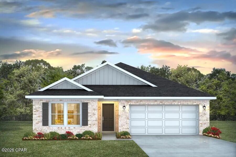 Welcome to the Creekside, a new home floor plan at Hodges Bayou in Southport, Florida. The Creekside is a thoughtfully designed one-story home with a large open floor plan. This 5 bedroom, 3 bath home has 2,107 square feet of spacious, comfortable living. Inside the Creekside you will see engineered vinyl plank flooring in the main areas of the home, and soft-cozy carpet in the bedrooms. Elegant granite countertops and white, soft-closing cabinetry in the kitchen and bathrooms make a stylish addition to the home. A spacious open living room, kitchen, and dining room make hosting your friends and family easy. The kitchen has a center island that is perfect for serving meals and the stainless-steel appliances include smooth top range, microwave, and dishwasher.
The primary bedroom suite is located in the rear of the home creating a split floorplan that features ample space for a king-sized bedroom suite. The bathroom features a granite double sink vanity and a walk-in shower. The walk-in closet is located within the bathroom and has all the space you need to get ready in the morning. The guest bathrooms feature a single vanity and a shower and tub combo. 

These homes come equipped with a Home is Connected® smart home technology package including QOLSYS IQ Panel, Skybell Doorbell, Kwikset Smartcode front door lock which allows you to control your home with your smart device while near or away.
On the exterior of the home, you will see a Brick front home with durable vinyl siding on 3 sides as well as dimensional shingles with a 30-year warranty, and more. A landscaped front flower bed at entry way and fully sodded yard. The large covered front porch is the perfect size for enjoying your morning coffee or reading your favorite book. Our Hodges Bayou community features underground utilities making it less susceptible to damage from severe weather leading to fewer outages and more reliable service. Sidewalks line every street so you can enjoy the unbeatable Florida sunsets and sunrises on your walk with the kids or the dogs. Whatever room in this house you're in, you will feel right at home. Contact us today to find your home at Hodges Bayou Plantation! Don't forget to ask us about available upgrades and options for this home!