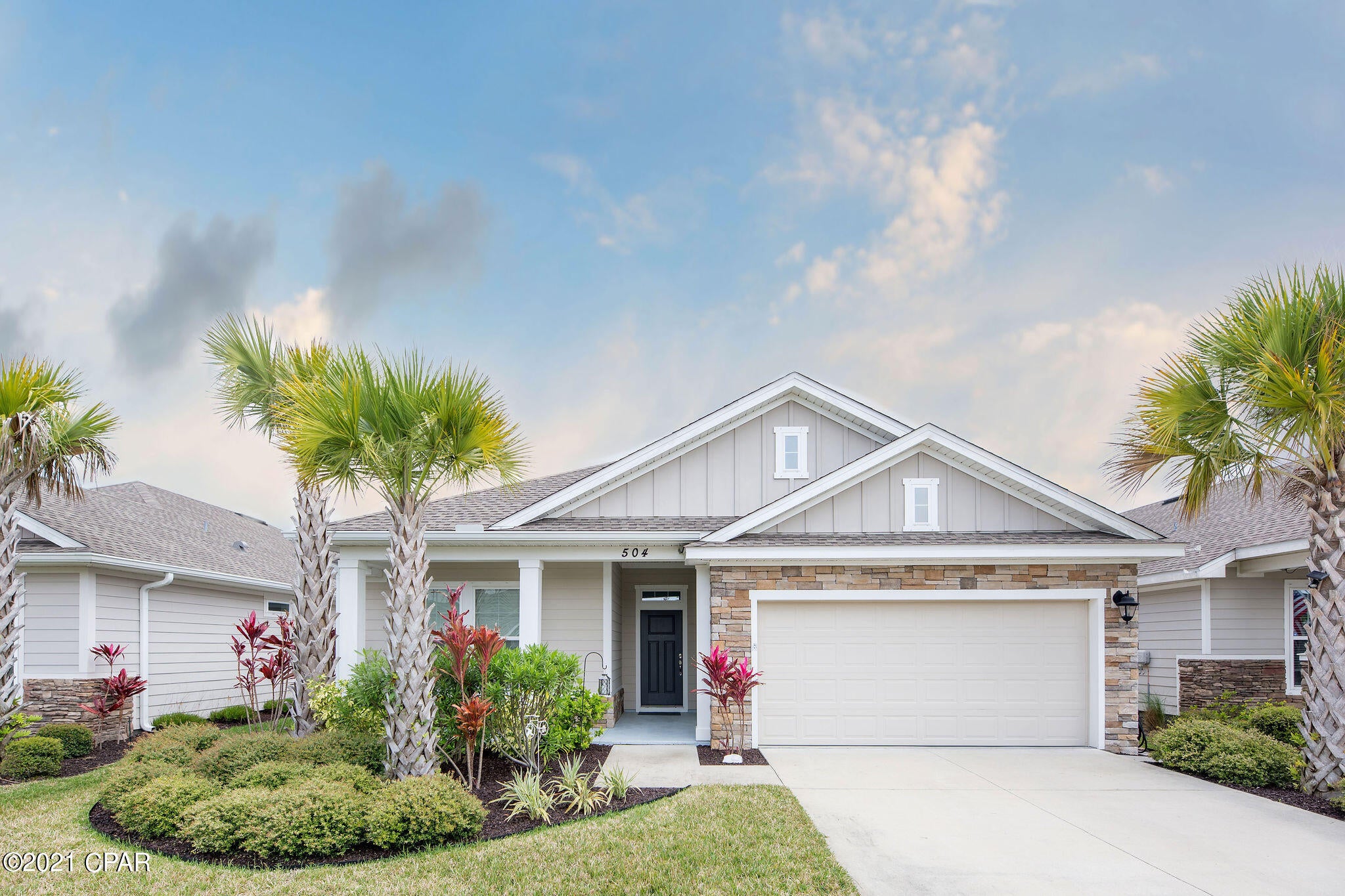 Bring the family and make this absolutely IMMACULATE Breakfast Point home yours! This is a quality built David Weekley home and is one of the most popular floor plans in Breakfast Point - The Sand Dune. Large open concept living with a massive kitchen and great room, this home lives much larger than its almost 2000 sq. ft. Office area with french doors could be turned into a 4th bedroom if buyer desires. Huge master suite and master bath with all the upgrades, rain head shower, tile inlay, and upgraded countertops and tile. Front and back yard are beautifully landscaped with colorful plants, rubber mulch, metal edging, pavers, and even a hot tub that's staying! This home is being sold with the option of purchasing furnishings (minus personal items) so just bring your toothbrush and move right in! This home is truly in TOP condition and will not last long, schedule your showing ASAP!