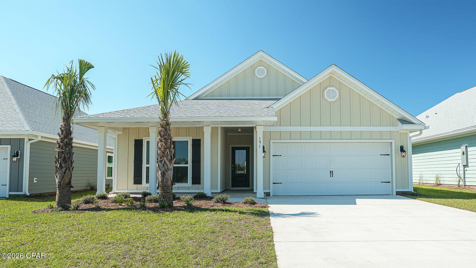 Welcome to 253 Dama Del Mar Way at Caballeros Estates at Hombre in Panama City Beach. This home is under construction and features the Delray floor plan. The interior is a harmonious blend of luxury and comfort, creating an ideal setting for a primary residence or a cherished second home. Step into an inviting open concept living area, where natural light illuminates the EVP flooring. 

The large kitchen features quartz countertops and beautiful white cabinetry and is complete with brand name appliances including a smooth top stove, microwave and dishwasher. There is a generous pantry which has ventilated shelving for storage. The open kitchen makes both everyday meals and entertaining a delight. 

Privacy is paramount in the serene primary suite with a spa-like ensuite with dual walk-in closets, a spacious shower, and a dual-sink vanity. The additional bedrooms, versatile and stylish, offer comfortable accommodations for family and guests or adapt to your needs as a home office or media space. 

Outdoor living is elevated with a covered patio, perfect for dining al fresco. With smart home technology his home is not only a haven but a wise investment. Experience the best of beachside living, moments from powdery sands and crystal-clear waters, with the convenience of shops and restaurants nearby. Contact us today for more information on this home.