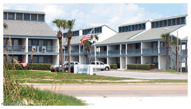 THIS NEWLY RENOVATED CONDO WITH GULF VIEWS IS LOCATED ON THE WEST END OF PANAMA CITY BEACHES JUST STEPS FROM THE WHITE SANDY BEACHES. UNIT FEATURES REFINISHED CABINETS, NEW STAINLESS STEAL APPLIANCES, COUNTERTOPS, BACKSPLASH, DRIFTWOOD FLOORING IN LIVING ROOM, KITCHEN AND HALLWAY. BATHROOM FEATURES NEW TILE, TOILET, VANITY AND ALL NEW SHOWER VALVES AND FIXTURES. HALLWAY BED AND PULL OUT SLEEPER SOFA ALLOWS COMFORTABLE SLEEPING FOR 5. LARGE MASTER BEDROOM HAS KING SIZE BED, NEW CARPET, LARGE CLOSET, WASHER/DRYER COMBO AND BALCONY WITH OCEAN VIEWS. COMPLEX FEATURES TENNIS COURT, POOL, TANNING DECK, SHUFFLE BOARD, COMMUNITY ROOM AND DEDICATED PUBLIC BEACH ACCESS JUST STEPS AWAY. SELLER IS A FLORIDA LICENSED REALTOR.