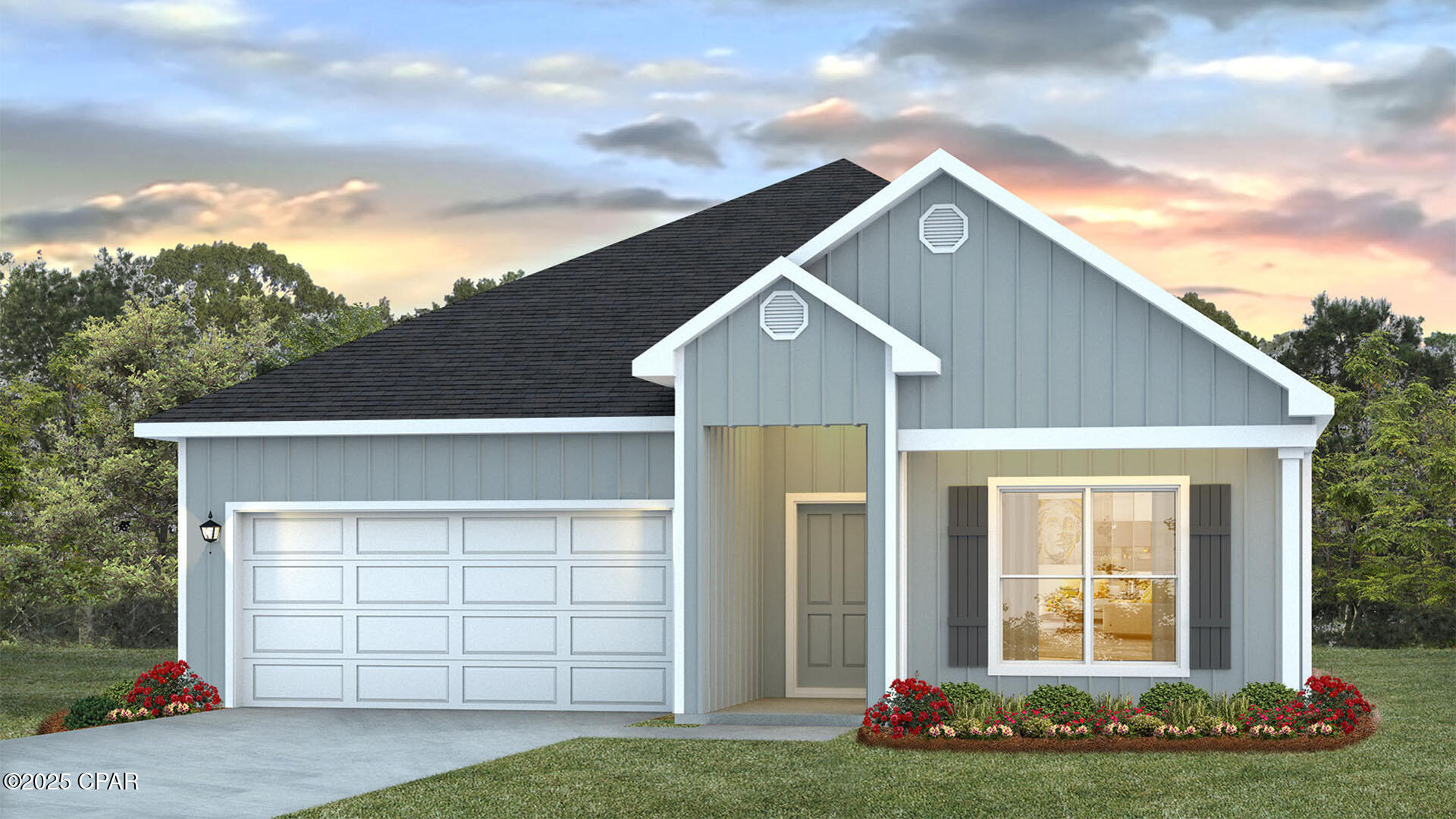 Welcome to the Rhett, located at the growing Titus Park community in Panama City, Florida. The Rhett is one of our popular one-story floor plans used in many communities in this area. With this 4 bedroom, 2 bath home, you will see 1,799 square feet of spacious living perfect for a small family to enjoy comfortably.

As you walk inside the Rhett, you will see the long main hallway leading you to the open living room and kitchen. The 9' ceilings throughout the home open your living space up and there are tray ceilings in the master bedroom and living room as an added feature. Engineered vinyl plank flooring throughout the main areas offer a sleek, low-maintenance way to keep your floors looking great while soft carpet in the bedrooms keep your feet cozy. The kitchen and bathrooms feature quartz countertops and white cabinetry, a walk-in pantry, and a large island ideal for family and guests to enjoy your meals together. The primary bedroom has its own bathroom featuring a spacious walk-in closet, a double vanity, and a separate walk-in shower and tub. Each room in the house has large windows that allow plenty of natural light in to brighten your mood and home up.

Appreciate the convenience of a Smart Home technology package, featuring keyless entry and an intuitive control panel for your thermostat, lighting, and security systems. The exterior of this home features Hardie Color Plus Siding and is uniquely engineered to stand up to the harshest elements from wind, rain, fire, freezing temperatures, and hail. Dimensional shingles with 30-year warranty. A landscaped front flower bed at entry way and fully sodded yard. Our Titus Park community features underground utilities making it less susceptible to damage from severe weather leading to fewer outages and more reliable service. Residents of Titus Park can enjoy exclusive access to the newly built amenity center with a pool, BBQ pits and lounge chairs!

Whatever room in this house you're in, you will feel right at home. Contact us today to find your home at Titus Park!