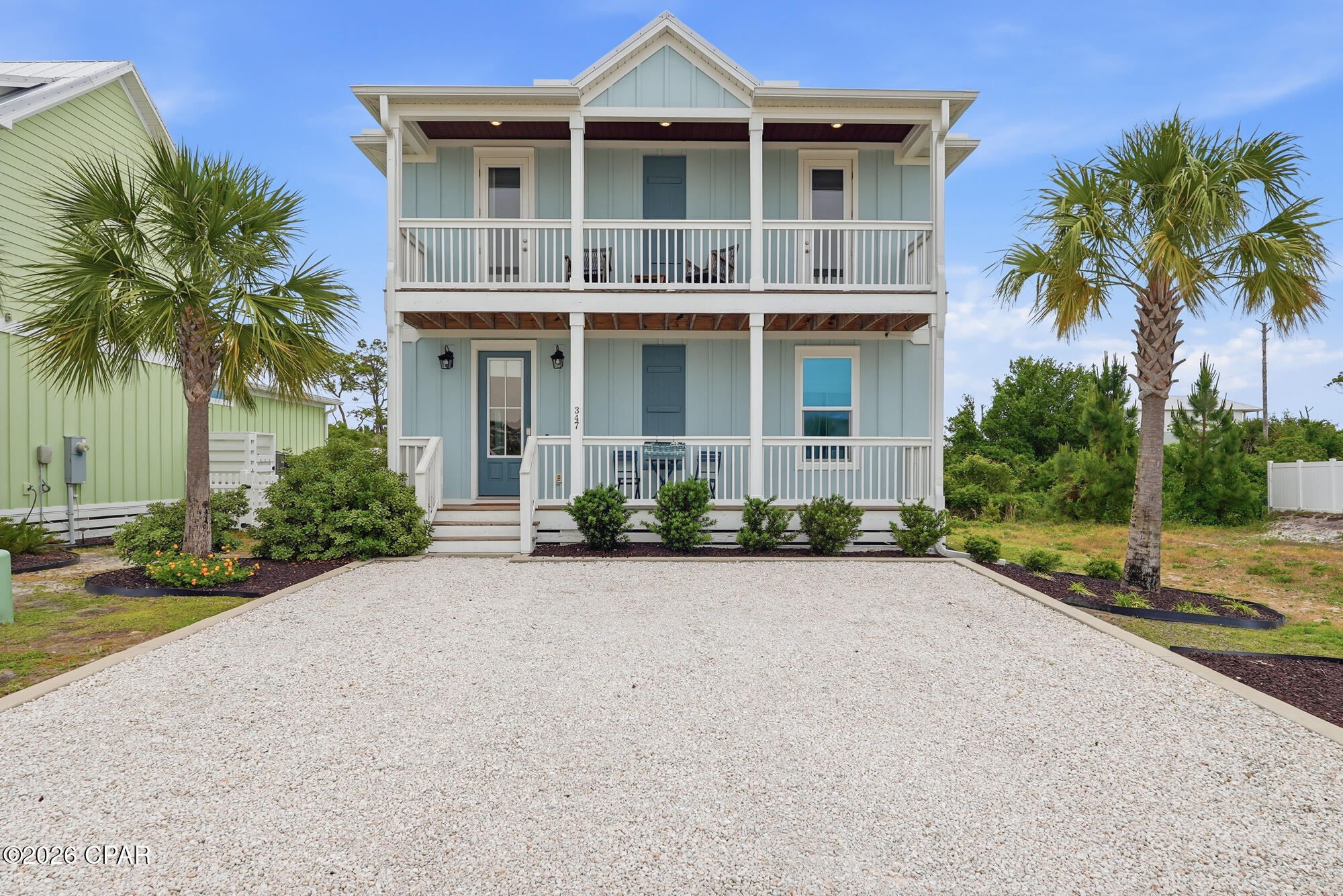 Located in the desirable gulf-side community of Villa Del Sol in Cape San Blas, this beautifully decorated newer construction home offers the perfect blend of luxury, comfort, and coastal charm. Located directly across from the community pool and pickle ball courts, this home produced an astounding 74K GRI in 2025 and is poised to have another great 2026. A great location to the beach access with above peer income makes this fully furnished and turn key attractively priced home a winner. Featuring 3 bedrooms, 3 bathrooms, and approximately 1,860 square feet, this thoughtfully designed home showcases an open-concept floor plan with abundant natural light, upscale finishes, and inviting indoor-outdoor living spaces. The spacious kitchen features quartz countertops, stainless steel appliances, custom cabinetry, and a large island that flows seamlessly into the dining and living areas, making it ideal for entertaining or relaxing after a day at the beach. Beautiful coastal décor and luxury vinyl plank flooring enhance the bright, airy feel throughout the home. Enjoy partial Gulf and Bay views from the covered patios, perfect for morning coffee or evening sunsets. Villa Del Sol offers outstanding community amenities including a resort-style pool, two pickleball courts, and a private boardwalk providing easy beach access just a short 5-minute walk to the sugar-white sands of Cape San Blas. Whether you are searching for a primary residence, vacation getaway, or investment property, this turnkey coastal retreat offers exceptional style, location, and amenities in one of Cape San Blas' most sought-after communities. Some dimensions taken from the Gulf County Property Appraiser's website, please verify if important.