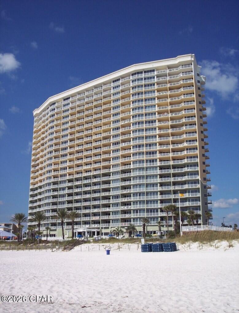 Beautiful fully furnished one bedroom gulf front condo in Boardwalk Beach Resort.  Huge pool, hot tubs, and kid's water play area located gulf front.  Fully equipped kitchen with thick granite tops, bar and table seating, tile floors throughout, queen size bed in the bedroom, bunk beds in the hallway.  This property is a great rental and even better vacation get away.  Come see this while it is still available!