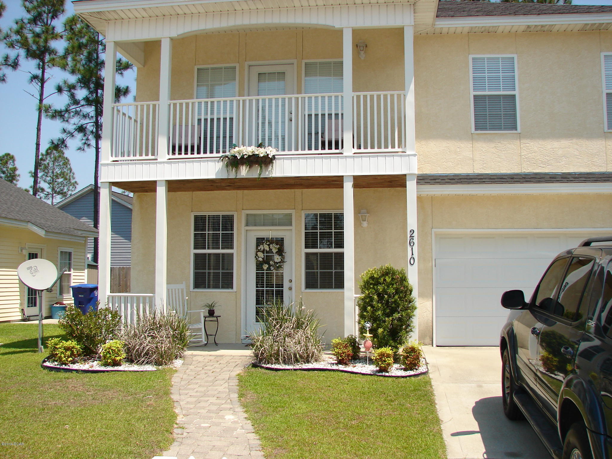 Two story home in the Avondale Estates subdivision convenient to Tyndall Air Force Base. Master bedroom has vaulted ceilings and stainless steel appliances in the kitchen.