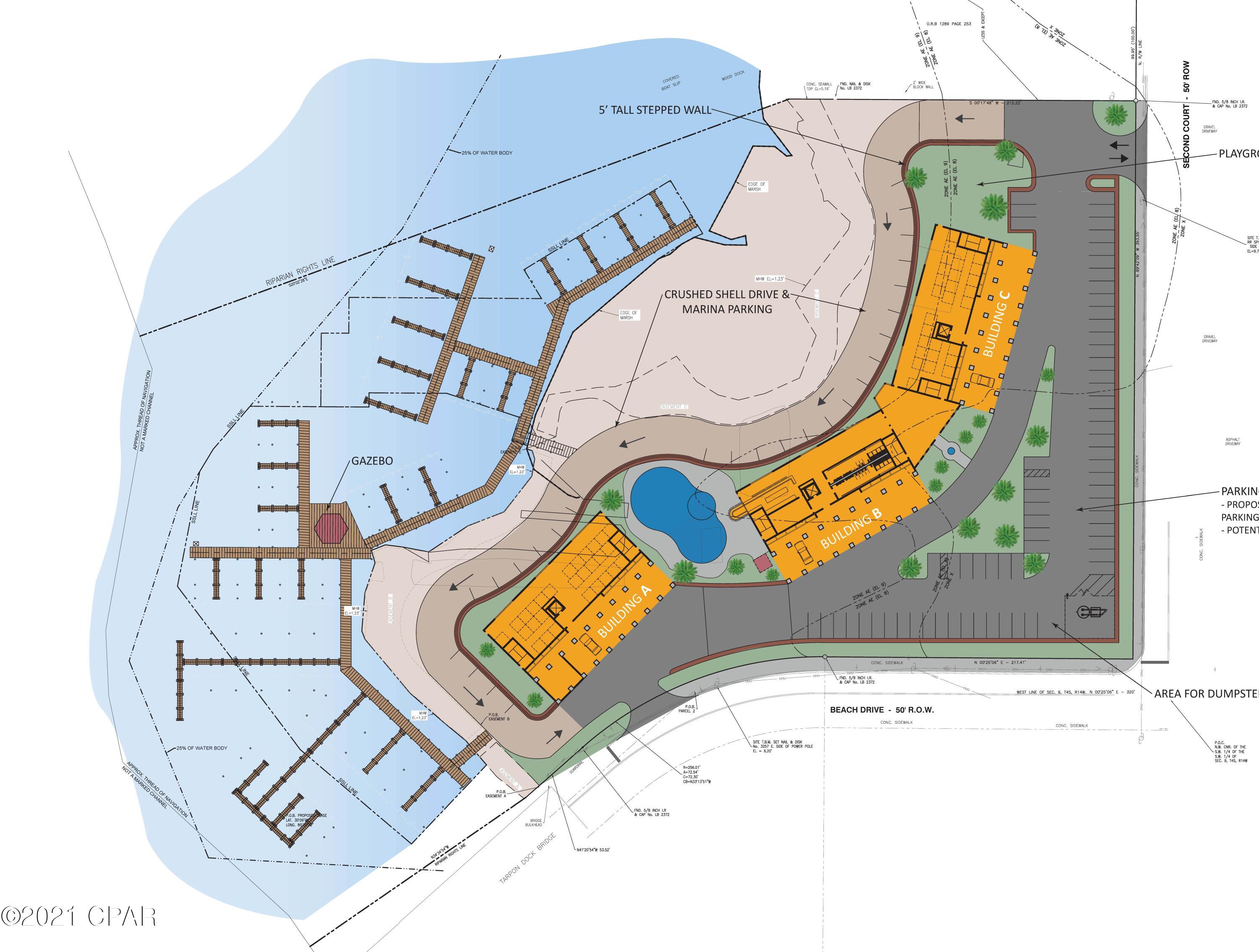 BACK ON MARKET- New updated engineering drawings and renderings coming soon: SITE: This outstanding development opportunity is located in close proximity to Panama City marina / hotel redevelop plan.. The site encompasses 3.81 acres with approximately 780 feet of waterfront on protected Massalina Bayou. OPPORTUNITY: Site engineering and has been completed for 60 units with 49 slip marina.  LOCATION: This site is located at the foot of the Beach Drive draw-bridge close to the Cove area of Panama City and downtown Panama City.  TIMING: As the City of Panama City continues to move forward on marina redevelopment, proposed marina hotel, property owners and developers will work to identify ways to leverage the anticipated growth with new development opportunities.