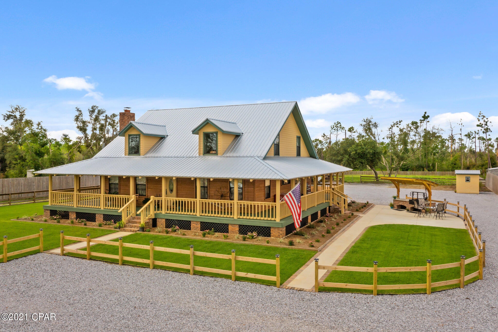 *Please take HWY 22 to access this home. Bridge at Laird Bayou is closed temporarily*. 



ONE OF A KIND home in Bay County. This beautiful custom built home has details at every corner of this entire property. Sitting on over 2 acres, the property is perfectly designed for you to have horses and is equipped with stalls and a training pen. 



Upon entering the private driveway through the gated access you will come down the gorgeous gravel drive where you will pass a small pond filled with bass and bream. The custom built grill is one of the first things you will notice and is perfect for entertaining your family and friends. And who doesn't love a WRAP AROUND PORCH!?!? Just steps off the back porch you will see a gorgeous custom built barn which is perfect for horses and all of your farm equipment. A large lot sets off the back which allows for wide open spaces to run, play and garden. 
The pump house to the right of the property holds the best tasting well water in all of the area!!!
This home is absolutely breathtaking and has everything you could possibly imagine.