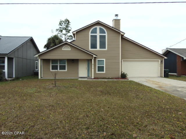 Belaire Estates/Lynn Haven

2 Story 3 bedroom 2 baths with skylights, office and 2 car garage home!

This home is newly remodeled with living area vaulted ceilings, new wood burning fireplace, split bedroom, master bedroom upstairs, built in bookcase at the upstairs landing, open patio deck, privacy fenced backyard with 2 sheds for storage.  (One storage building AS IS)

All Electric! W/D hookups are in the garage!