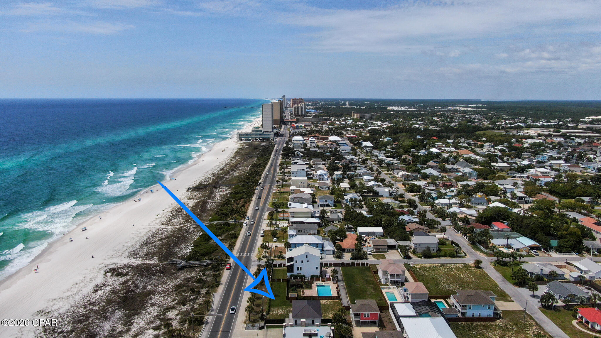 A new perspective---are you able to enjoy your 401k and other investments right now? Why not make an investment that will grow in value while you enjoy it at the same time.  You 'can have your cake and eat it too'.  Looking to build a one level beach home with Gulf views?  This is for you!  Want a 2 or 3 story duplex so you can live in one unit and rent the other out?  This is for you!  Build your beach home on this lot with unobstructed Gulf views and beautiful sunsets! These lots have increased in value between 300 & 400% since developed in 2011.  Private, gated, uncrowded dedicated beach access just across the street! Plenty of room for your umbrella or tent! Lot is ready-to-build and has a custom-built 56,000-gallon salt water pool with hot tub and outdoor bathroom already in place! R2/multi-family zoning and no new buyer fee or HOA. This listing is only for the lot with the pool/hot tub but check out the custom built 3 story home next door that is also available.  These listings can be combined.  See MLS #792122.  Also available is the cleared, adjacent 60x100 lot, see MLS #770600. Owner financing available on all 3 listings.