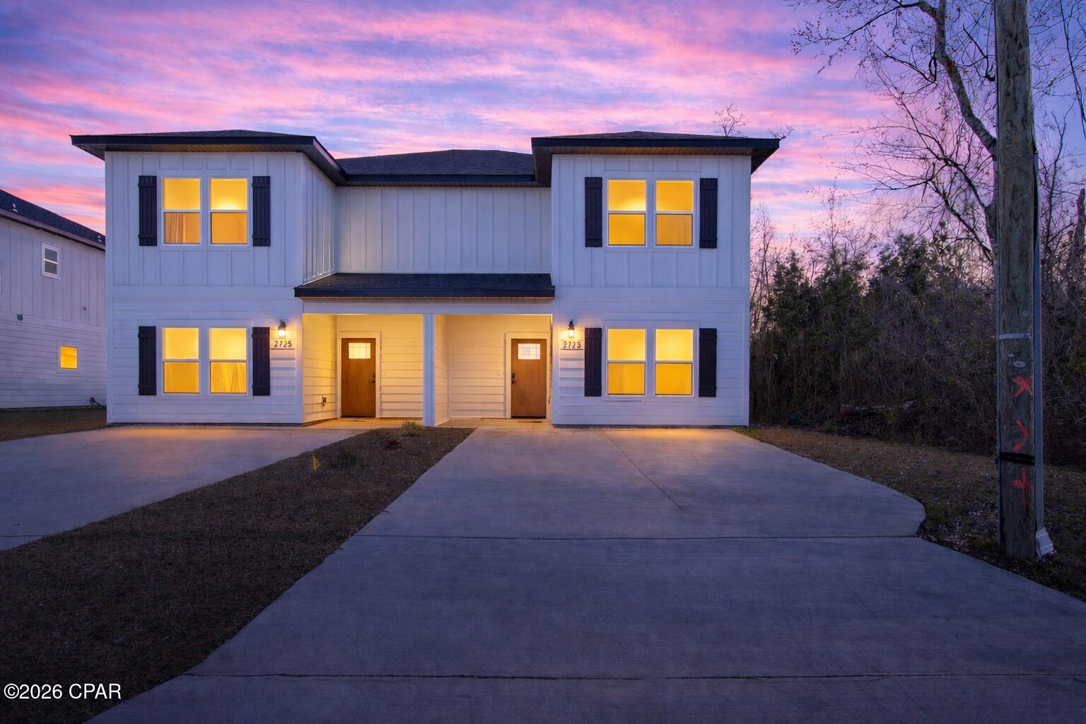 Back on the market through no fault of the seller or the property. The previous buyer elected to purchase the neighboring interior unit instead, creating a second opportunity to own this exceptional home.
Discover the perfect blend of modern design, convenience, and flexibility in this brand-new townhome located in the heart of Panama City. With no HOA and short-term rentals allowed, this property is ideal as a primary residence, second home, vacation getaway, Airbnb, or income-producing investment property. Designed with today's lifestyle in mind, this home features a spacious open-concept floor plan with luxury vinyl plank flooring throughout the main living areas, creating a bright and welcoming atmosphere. The expansive living and dining spaces offer plenty of room to gather with family and friends. The stylish kitchen is both functional and beautiful, showcasing white shaker cabinets with soft-close drawers, quartz countertops, stainless steel appliances, a large island for additional seating and prep space, and a generous walk-in pantry. A standout feature rarely found in townhomes is the first-floor bedroom with convenient access to a full bathroom, making it an ideal guest suite, private office, or flexible space for multi-generational living. Upstairs, the thoughtfully designed split-bedroom layout provides privacy for everyone. The spacious owner's suite offers room to unwind with a large walk-in closet and an elegant en-suite bathroom featuring dual vanities and quartz countertops. Two additional oversized bedrooms, another full bathroom, and an upstairs laundry room complete the second level. Outside, enjoy your covered back porch overlooking the backyard--perfect for relaxing, grilling, or entertaining guests. Built for durability and efficiency, this home includes Hardie® Board siding, a Rheem® tankless water heater, a fully sodded yard, and is backed by both a one-year builder warranty and a 10-year structural warranty. Conveniently situated just off Highway 231, you'll enjoy easy access to shopping, grocery stores, restaurants, schools, and medical facilities. Commuters will appreciate being only 18 minutes from Tyndall Air Force Base, while the beautiful sugar-white beaches of Panama City Beach are just 20 minutes away. Whether you're searching for a new construction home in Panama City, a low-maintenance Florida retreat, or a property with excellent rental potential, this move-in-ready home offers outstanding value in a prime location close to Tyndall AFB, Panama City Beach, and all that Bay County has to offer.