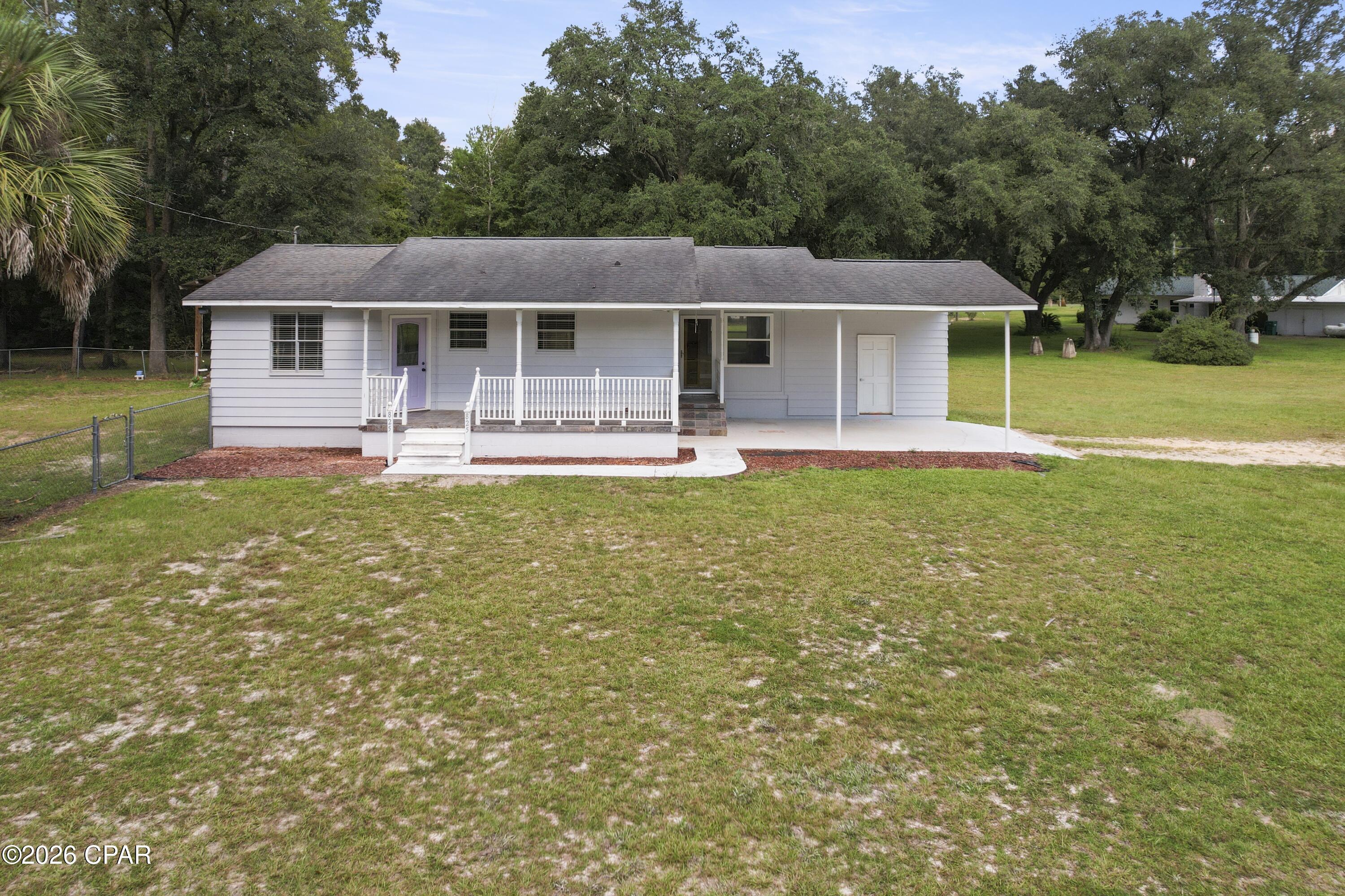 Enjoy peace and privacy of country living with this charming 3 bedroom, 1 bath home situated on 1 acre, with a fenced in yard and gorgeous mature oak trees all around. The property offers plenty of room to enjoy the outdoors, garden, entertain, or simply relax and take in the quiet surroundings. A separate office space provides the flexibility for a home office, hobby room, guest space, storage or whatever best fits your needs. A covered carport adds convenient sheltered parking. 
Whether you are looking for a country home or looking for an investment property this one checks the boxes. Call today for a showing.