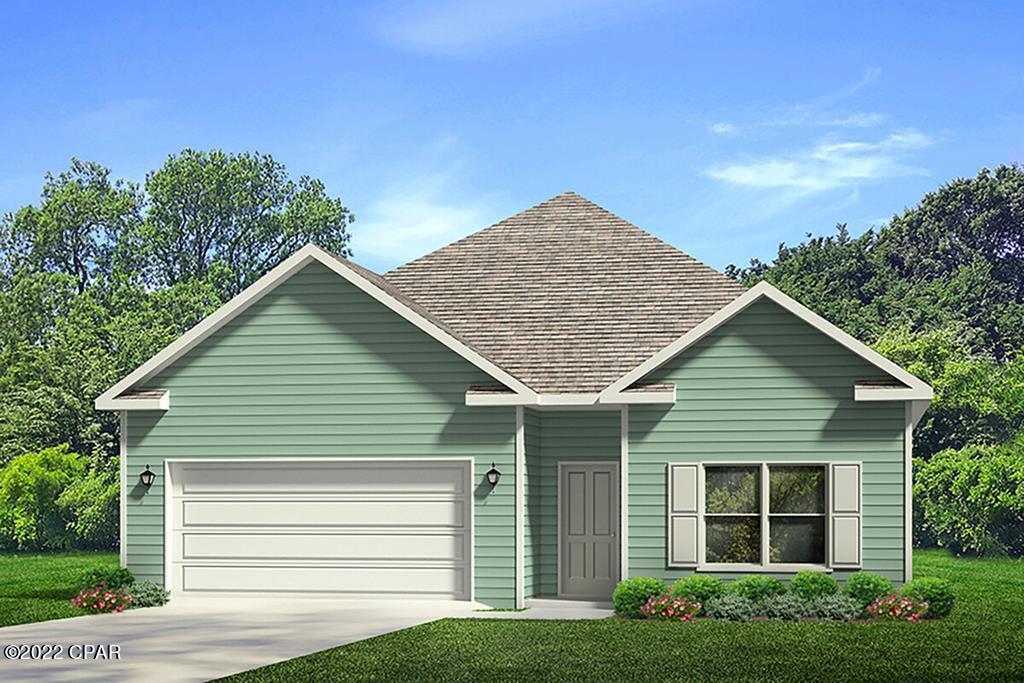 The Rhett is a 4 bed, 2 bath, 2 car garage plan with over 1,700 square feet of living space located in Windmark Beach. Windmark Beach offers residents numerous luxury amenities and features including a community pool, easy access to the beach, and a versatile community center. Standard features of this home include stainless appliances such as a stove, microwave and dishwasher. Not to mention, LVP flooring throughout the common areas, carpet in all bedrooms, recessed lighting, ceiling fans in living area and bedroom 1, trey ceilings and brushed nickel hardware on the interior doors. Bedroom 1 is situated off the living area and has a private bath with a shower, full soaker tub, and a walk-in closet. A standard Smart Home package is included with Kwikset Keyless Entry, an Echo Dot device, Qolsys IQ touch panel and Skybell doorbell.