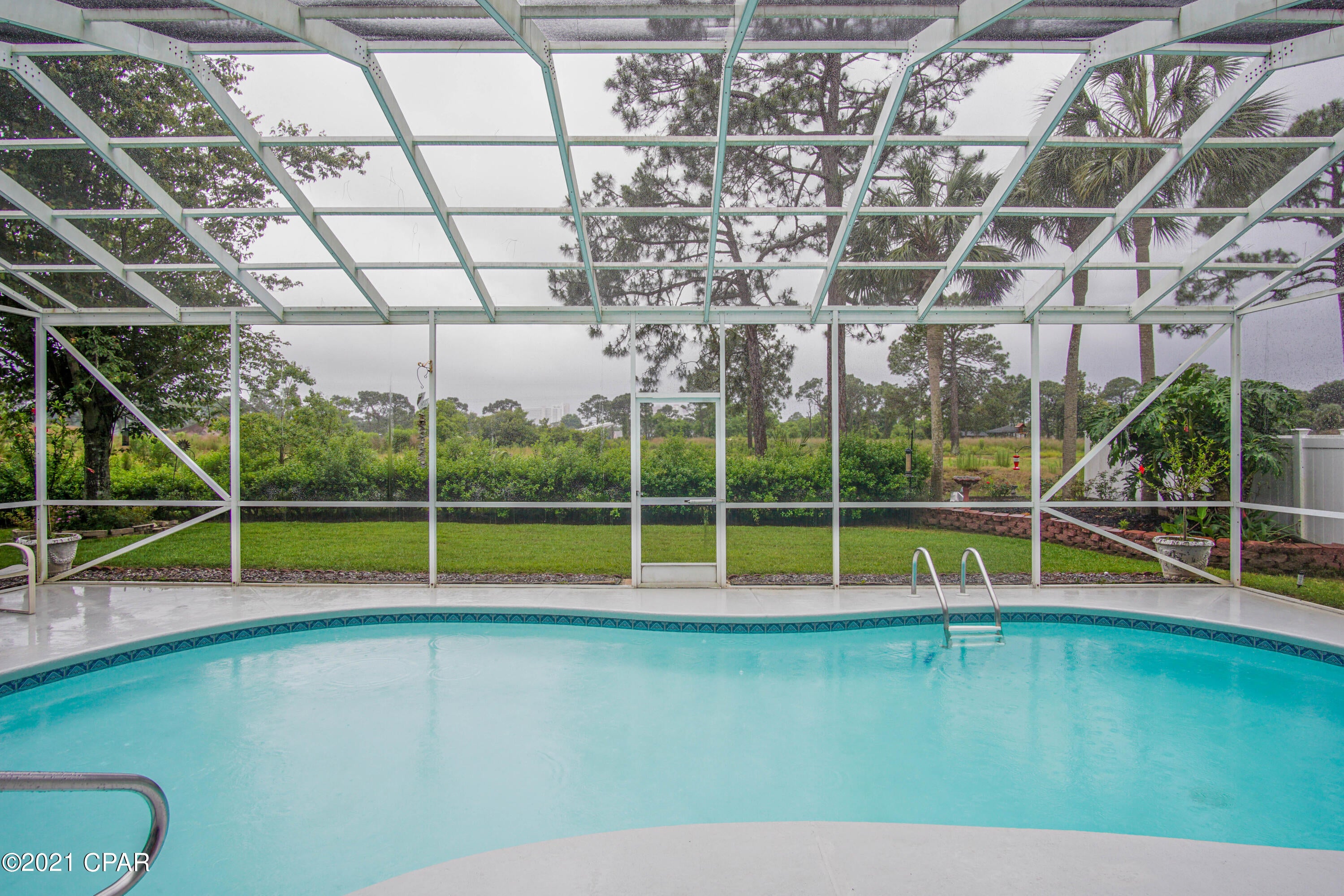 THE GLADES...a beautiful NEAR-the-GULF COMMUNITY is the setting for this JUST RIGHT-sized home. The plan is OPEN, SPLIT bedroom, and includes a POOLSIDE PATIO which surrounds a LOW MAINTENANCE SALTWATER, HEATED POOL. The owners have made MANY thoughtful improvements to include KITCHEN granite, backsplash, appliances, beautiful FLOORING, and HVAC ductwork. Outside you'll find new exterior paint, new window screens, and new sprinkler system controls. The KING-SIZED MASTER bedroom with a VIEW has a SPACIOUS bathroom with DOUBLE VANITY and separate tub and shower. The oversized GARAGE has a screened door for that important cross BREEZE. The SUGAR SHORE  of the most beautiful beaches is just a breeze away; adding to the fun, Duplin Winery, offering music,

tastings, and vinyards, coming soon!