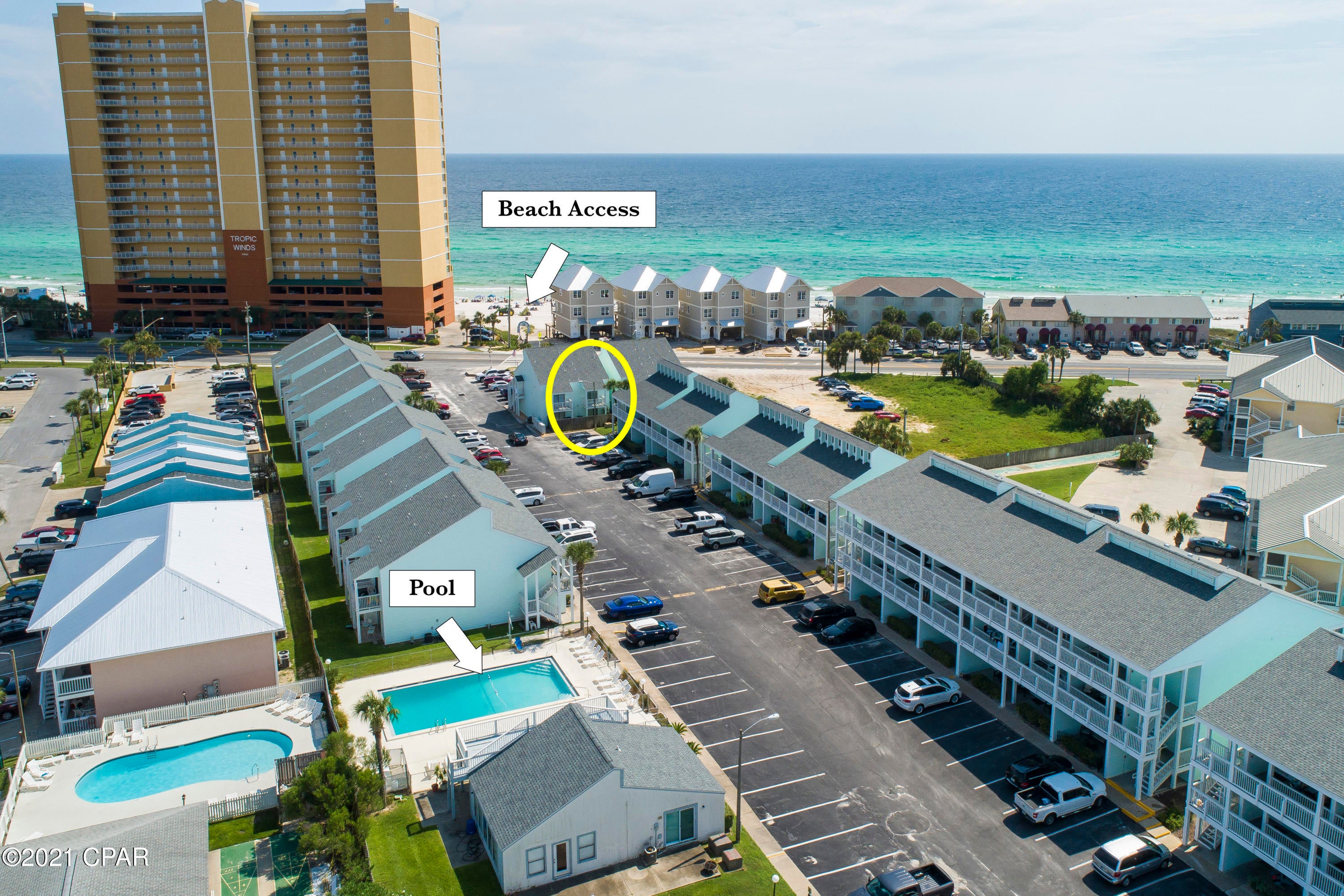 Southwind L7 has prime location and just steps from the sand with a fantastic view of the beautiful beach from your condo. This is a 2 bed 2 bath second story Condo with no one above you. This condo was fully renovated and complete in June 2021. The condo remodel has high end finishes including granite in the kitchen and baths, new cabinets, all new stainless-steel appliances, recessed lighting, new AC, and LVP flooring throughout the condo.  New windows and doors installed, Turnkey vacation rental with excellent gross rental income.  Fully furnished with new furniture and coastal décor with the capability of sleeping up to 9 people. Queen bed in master, 2 full size bed and a twin upstairs, Full size bed in pullout couch, New Smart