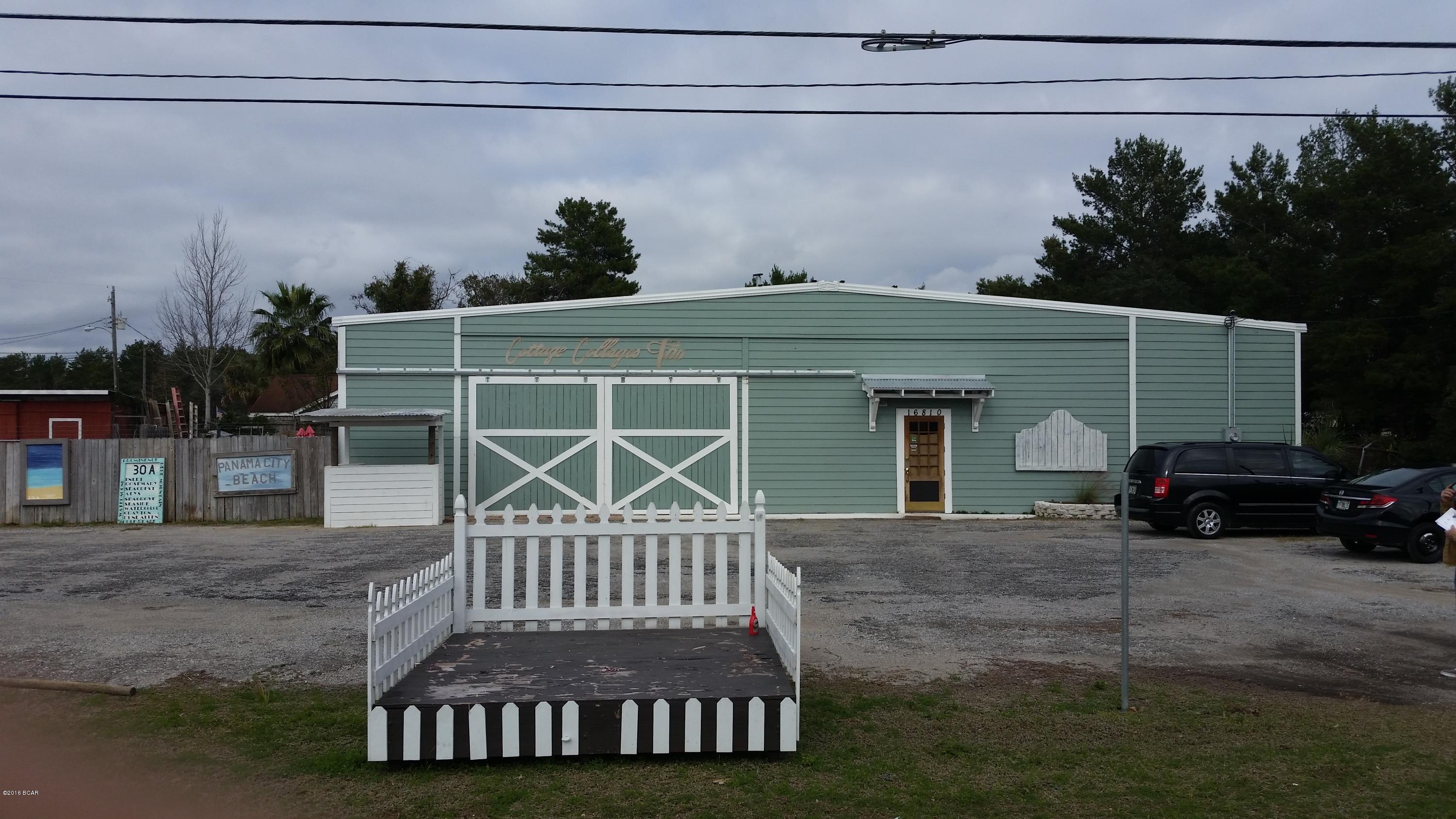 Rare opportunity to lease a 5,037 s.f. clear span freestanding building that has warehouse and office space.  Located on Panama City Beach Pkwy and just 1.4 miles west of Pier Park.  This building is newly remodeled , dedicated office area, 16' ceilings, concrete floors and a 10 x 20 sliding bay door. There is a large freestanding sign to advertise and a ample parking lot to handle all your customers. Properly has 150' of Hwy frontage and located on median cut with easy access from east and west bound traffic. 75x81 fenched yard with pole barn included.



--