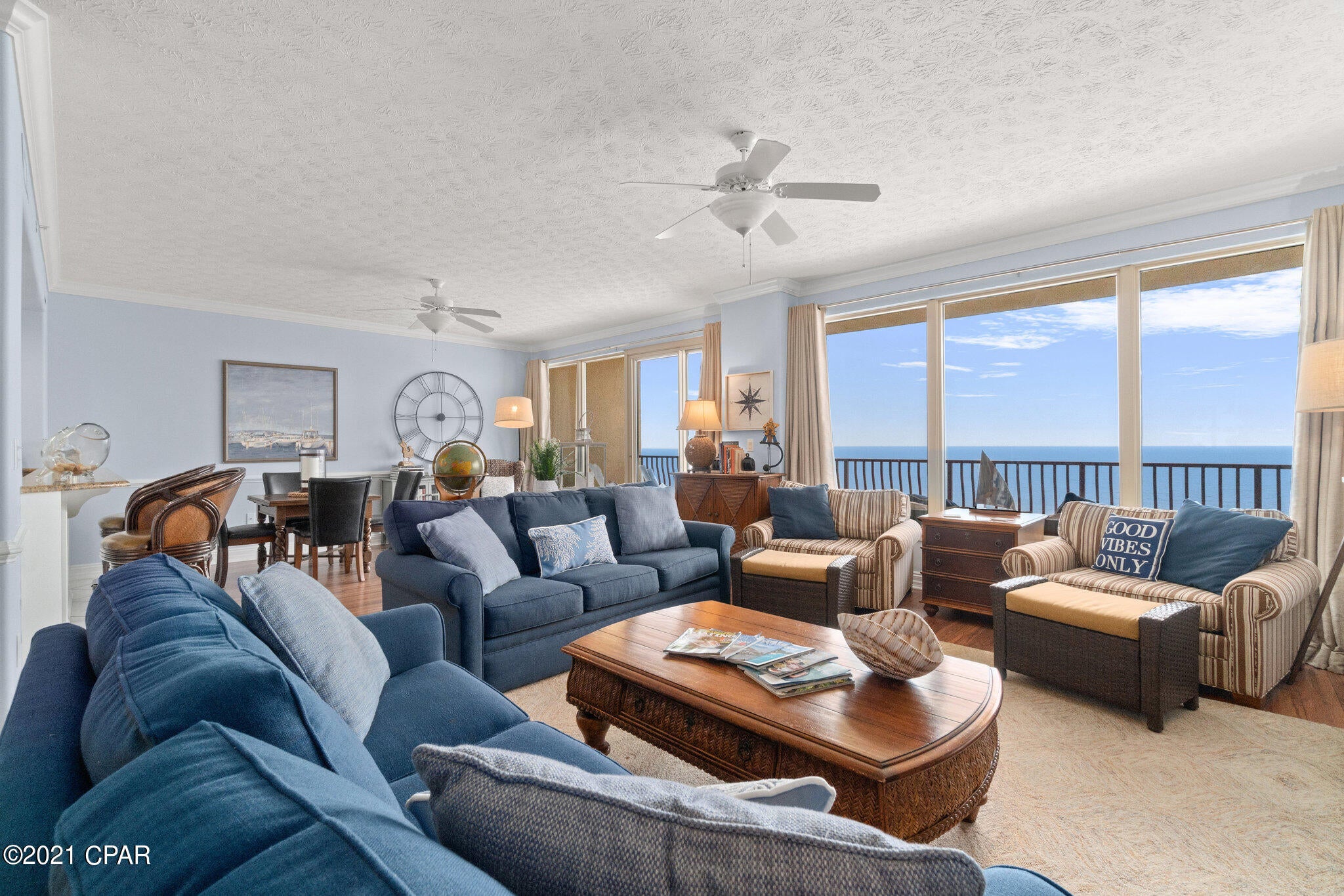Beautiful gulf front condo, located in Hidden Dunes Condo. Spacious three bedroom, three bath floor plan. Large private balcony with direct views of the Gulf of Mexico. Age, room size and square footage are approximate.