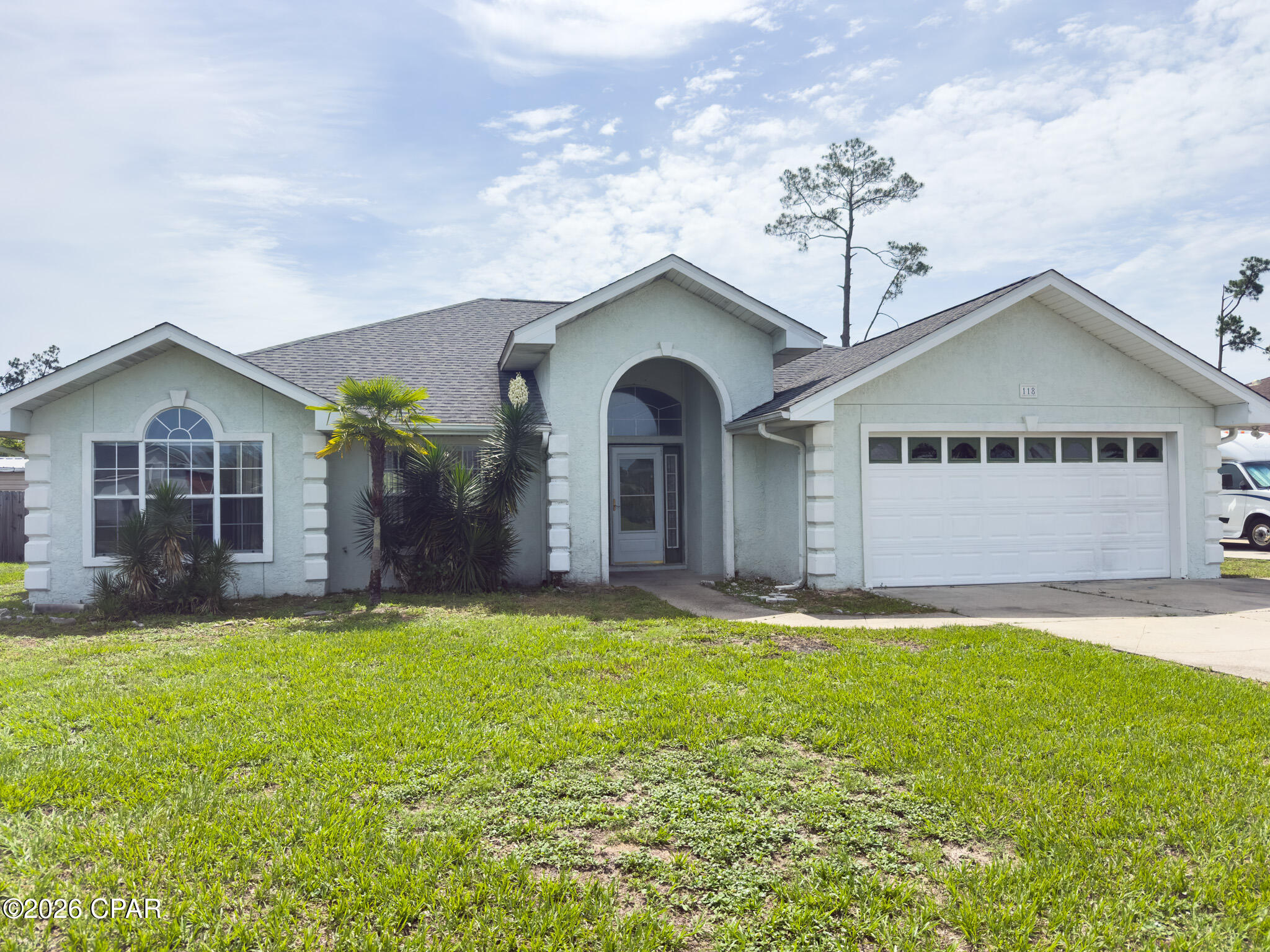 Welcome home to this charming 3-bedroom, 2-bath residence nestled in the desirable Brittany Woods Park subdivision in Callaway. Brittany Woods Park, right at the entrance to the neighborhood, is maintaned by the City of Callaway and includes a park/playground and dog park -- with absolutely no HOA fees.''
Freshly painted inside, this move-in ready home features tile flooring throughout and an abundance of natural light. The spacious kitchen is a true standout, boasting a large center island, ample cabinetry, tile backsplash, and all appliances included -- perfect for cooking, family get togethers and entertaining. The adjacent bonus room with a back door offers flexible space for a family room, sunroom, or sitting room with great natural light.
Gather around the stunning wood-burning fireplace framed by a marble-look tile surround and classic white mantel, a beautiful focal point in the living area.
Other features include an oversized 2-car garage with opener, a storage shed, and a landscaped yard. Located just blocks from Walmart, Aldi, and numerous dining options and minutes from Tyndall Air Force Base, an ideal location for military families. Priced competitively below $300,000, don't miss this opportunity!