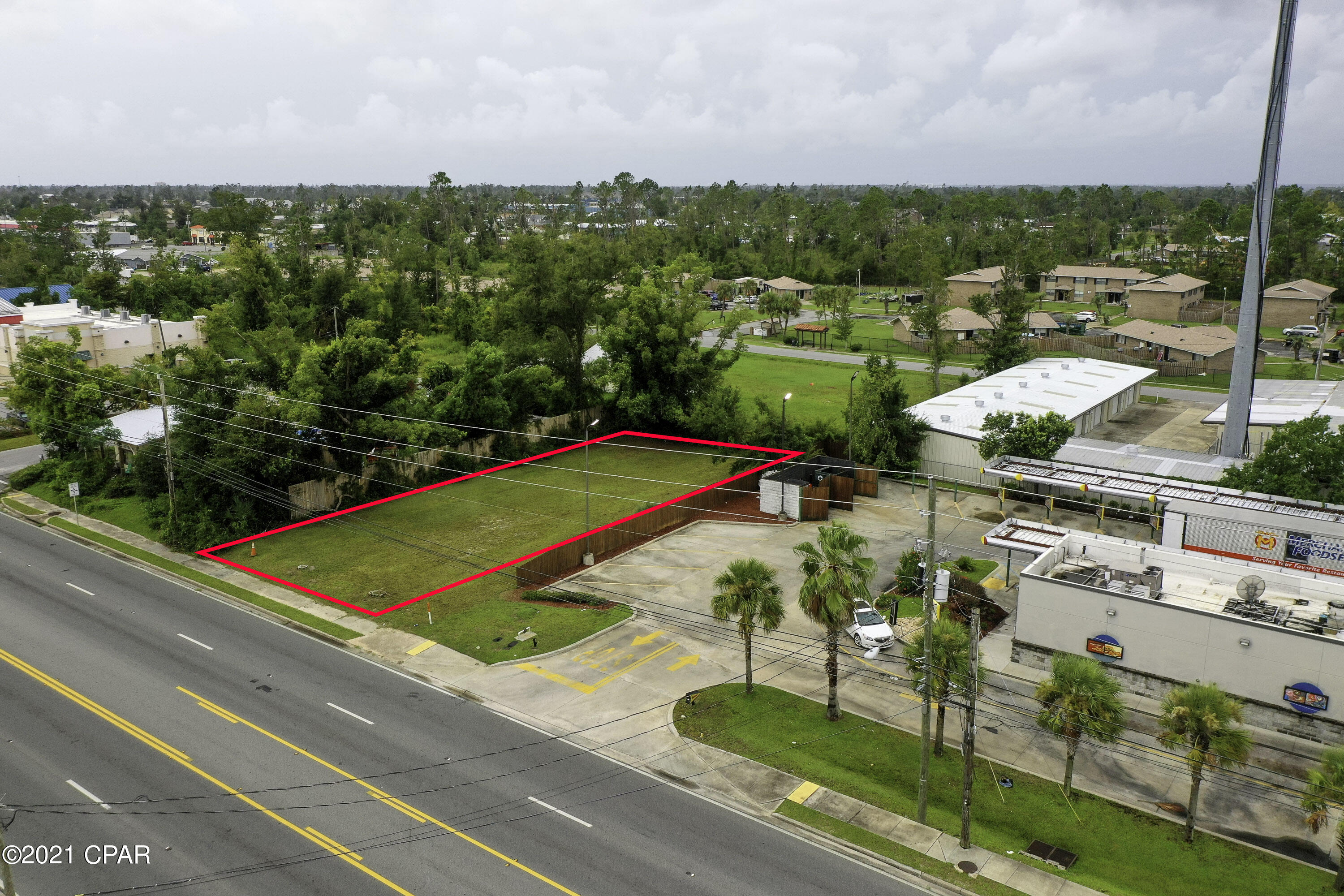 Prime commercial lot in the heart of Lynn Haven on Highway 77, right next to Sonic. Excellent visibility and traffic make this an ideal location for your next business venture.