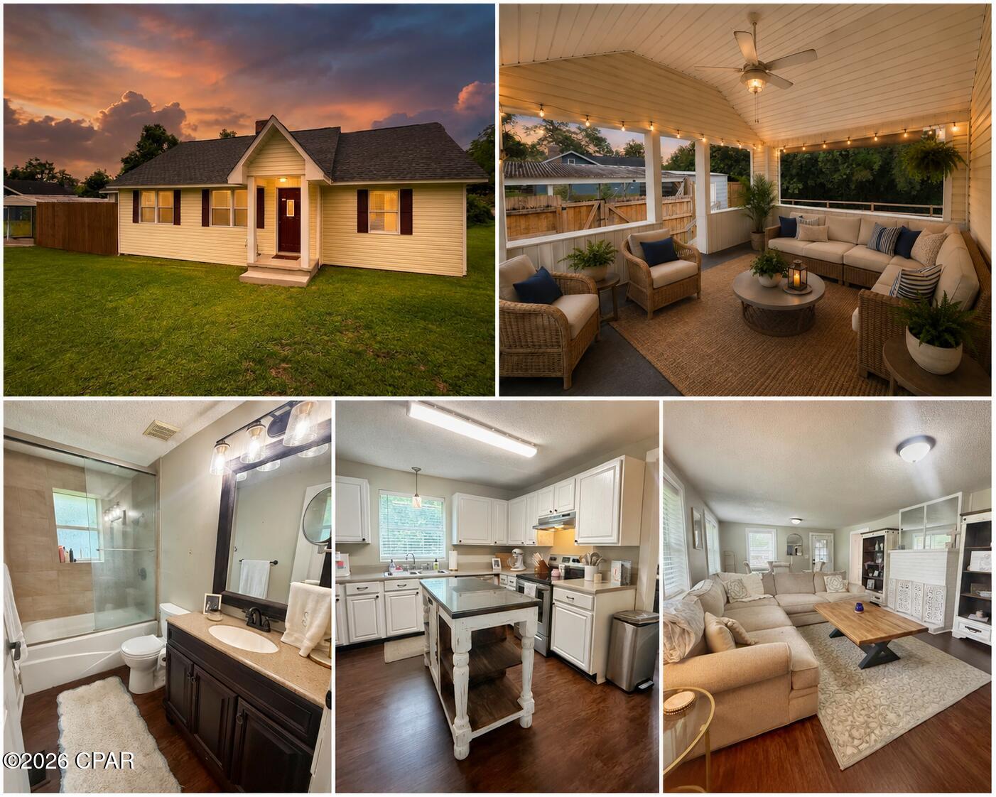 Welcome home to this beautifully updated historic gem located in the heart of downtown Marianna, Florida. Blending timeless character with modern conveniences, this 3-bedroom, 2-bath home has been lovingly renovated while maintaining its original charm.

Inside, you'll find spacious open living and dining areas perfect for gathering with family and friends. The updated kitchen features new cabinetry, modern appliances, and stylish finishes designed for both everyday living and entertaining. Both bathrooms have also been thoughtfully updated for comfort and functionality.

One of the home's standout features is the large covered side porch overlooking the generous fully fenced backyard -- an ideal space for pets, children, gardening, or outdoor entertaining. The corner lot provides added space and curb appeal, while the exterior also includes a convenient carport and storage shed for all your tools and extras.

Upstairs, the unique bedroom layout offers two separate sections, creating the perfect setup for multiple children, a playroom, gaming area, home office, or additional lounge space alongside the sleeping area.

With its prime downtown location, historic charm, and modern updates, this home offers the perfect combination of character, comfort, and versatility.
Also the roof was updated in 2025 for added peace of mind.