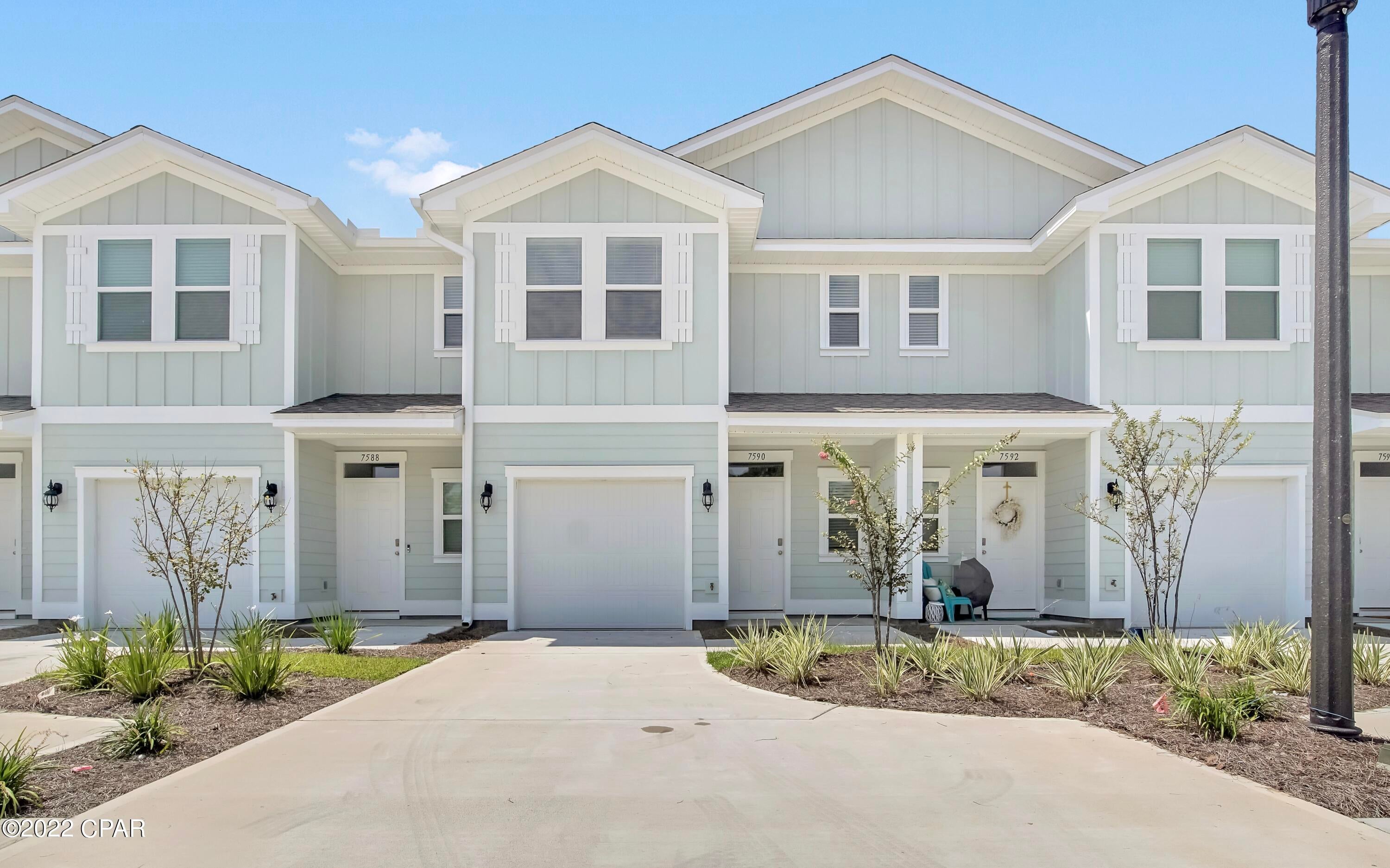 Brand new 3 bed 2.5 bath townhome available for immediate move-in! Located in the central community of Hathaway Townhomes. Downstairs the home features plenty of cabinets with stainless steel appliances, granite counter tops, pantry, & breakfast bar. Open concept living area is spacious with plenty room for furniture and dining room table. There's a half bath downstairs for your guests. Upstairs you'll find three nice size bedrooms, new washer and dryer, storage closets and a full bathroom. The master bedroom has a great walk in closet and an en suite bathroom with a shower and double vanities. Outside features a wood deck that backs up to a quiet preserve. This townhome is also steps away from the community pool featuring waterfalls, handicap access, and bathrooms. Landscaping is included