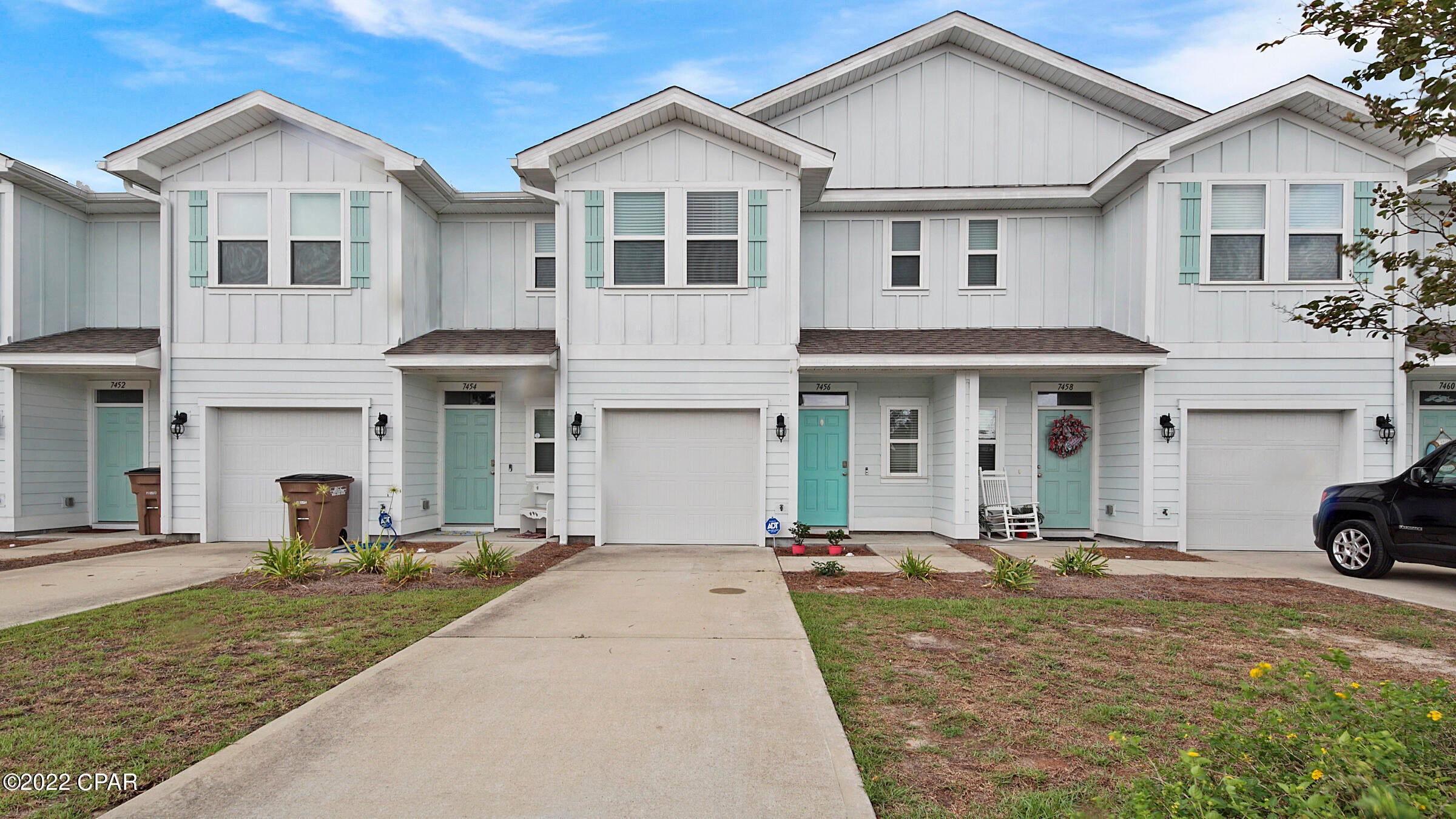Available the first week of May! Fully furnished townhome w/gorgeous community pool! Come enjoy the maintenance free lifestyle of Hathaway Townhomes w/yard & trash service provided! As you walk in you'll love the luxury vinyl plank flooring & overall spaciousness of the home. Downstairs features a large kitchen w/granite counter tops & stainless steel appliances, enormous living room w/ dining area & a half bath. Upstairs you'll find an extra large master suite w/inviting bathroom featuring double sinks, walk-in shower & linen storage. The other side of the upstairs boasts a laundry room w/full size washer and dryer, spacious full bathroom & two bedrooms that have nice size closets. This townhome is minutes to the beach, Pier Park, restaurants, & more!