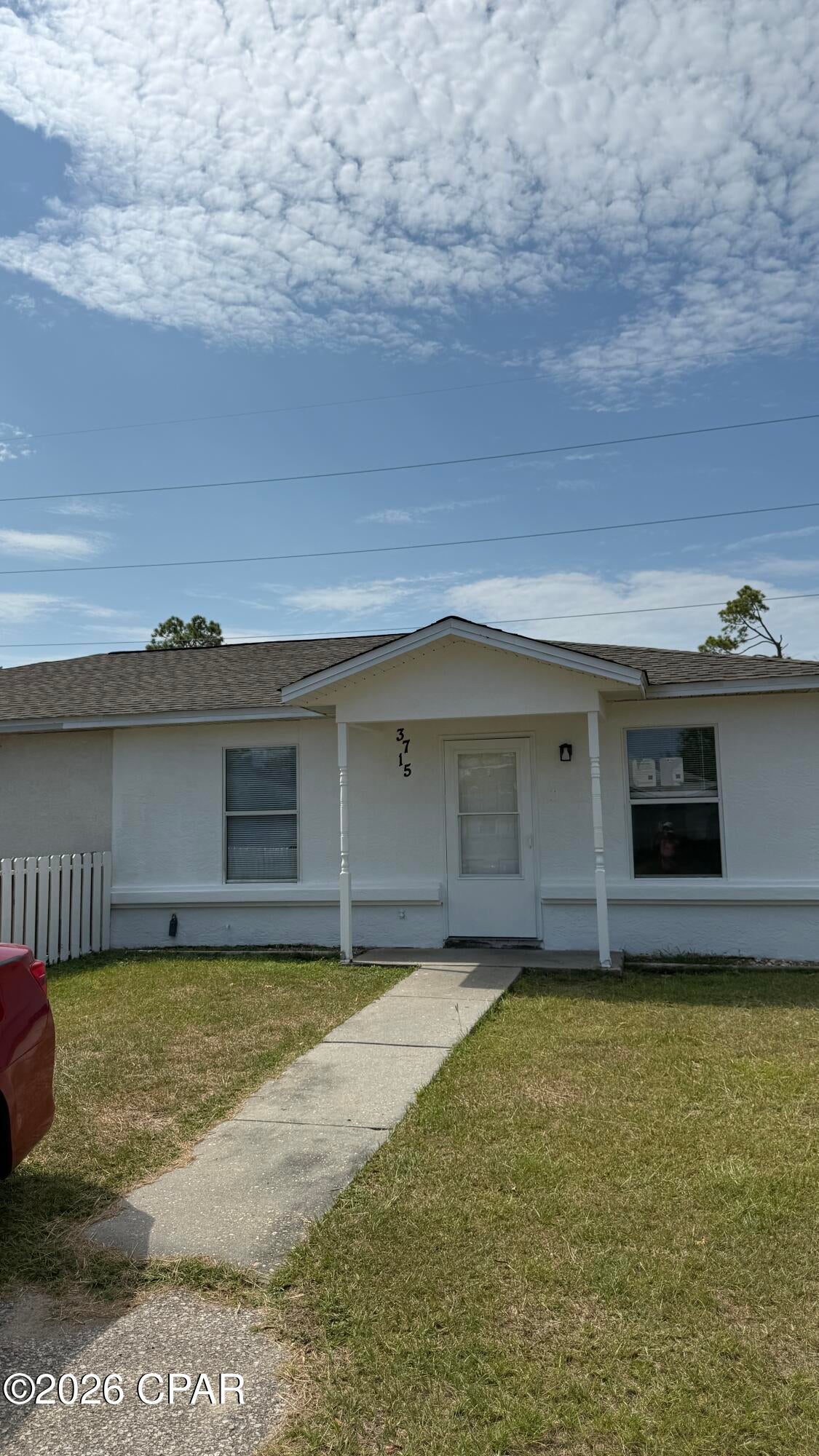 Charming and well maintained 2 bedroom, 1 bathroom home. This half-duplex is perfect for a first-time buyer or investor looking to expand their rental portfolio. The kitchen is equipped with a refrigerator, dishwasher, and range. Recently updated features include new HVAC system providing modern efficiency. LVP flooring throughout the home was installed in 2023. The roof was replaced in 2019. Interior and exterior walls were painted in 2023. Enjoy a generous corner lot on cul-de-sac with fenced backyard ideal for outdoor activities. Additional storage is available with both a storage room closet and a storage shed. Situated just minutes away from the historic St. Andrew's district, you'll have access to vibrant entertainment, dining, shopping, and much more. Plus, enjoy the convenience of a short commute to Panama City Beach! Don't miss out on this excellent opportunity!