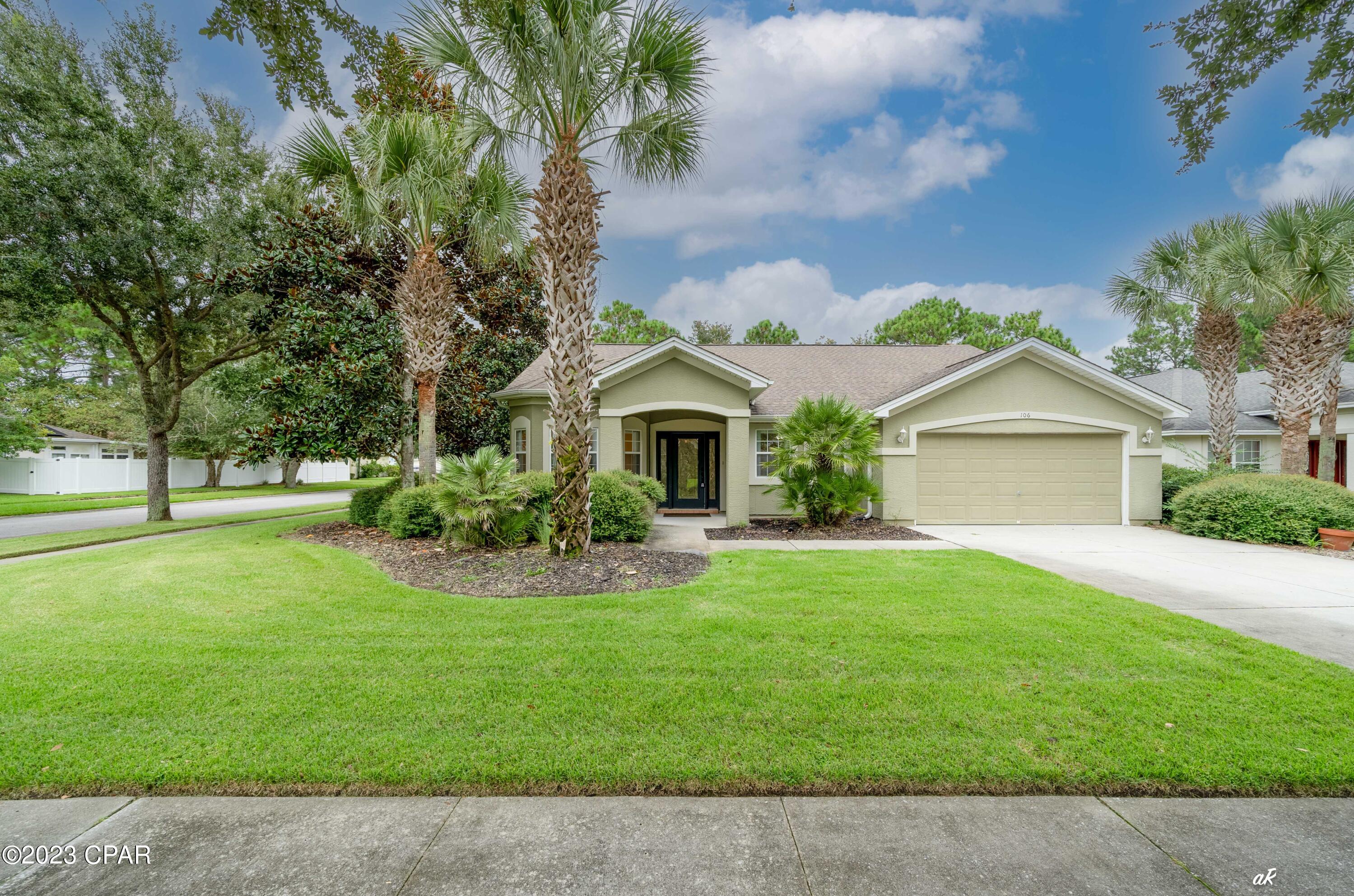 For Lease - *Rent INCLUDES Lawn Service, Irrigation Water, & Garbage! Welcome to Palmetto Trace, a charming neighborhood located in the heart of Panama City Beach, FL. This stunning 3 bedroom, 2 bathroom house is now available for lease. Boasting a spacious 2 car garage and situated near the community pool, this home offers the perfect combination of comfort and convenience. The house features stainless appliances, ensuring a modern and sleek look in the kitchen. The living room and dining room showcase beautiful new vinyl plank flooring, adding a touch of elegance to the space. As an added bonus, lawn care and garbage service are included in the rent, making your life hassle-free. The master bathroom is equipped with double vanities, and includes a tub/shower combination, perfect for relaxing after a long day. The master bedroom also offers the luxury of double walk-in closets, providing plenty of storage space. As a resident of Palmetto Trace, you will have access to the community pools, allowing you to cool off and unwind during those hot summer days. Furthermore, this house is centrally located, making it convenient for those who frequently travel as it is close to the airport. With its prime location, you will also enjoy the benefit of being within walking distance to Pier Park, a popular destination for shopping, dining, and entertainment. Don't miss out on this incredible opportunity to call Palmetto Trace your home. Contact us today to schedule a tour and experience the best of Panama City Beach living. *Dogs negotiable with $250 non-refundable pet fee, no cats allowed.