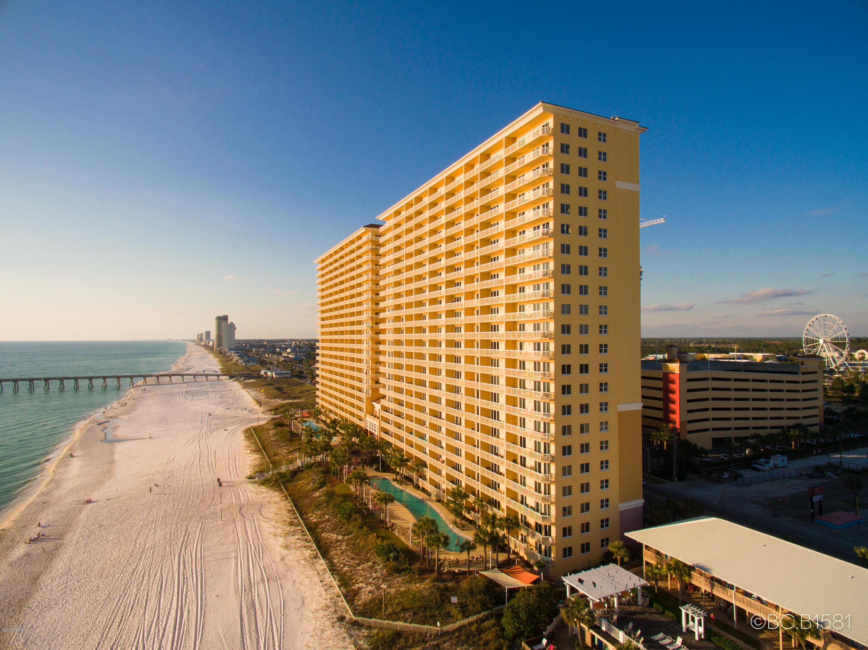 Calypso is a beautiful resort with three towers, two gulf front pools, and a fantastic location right next to Pier Park! A beautiful 1 bedroom unit in Calypso that comes furnished with a longstanding rental history, unit 1905 in Tower I is conveniently located right near the elevator. Smack dab in the middle of Tower I, this unit's location gives you a gorgeous, full 180 degree view that can't be beat. This is one of the most popular 1 bedroom floor plans available, and it is a rental machine! Ask your agent about gross rental potential, and don't miss your chance!