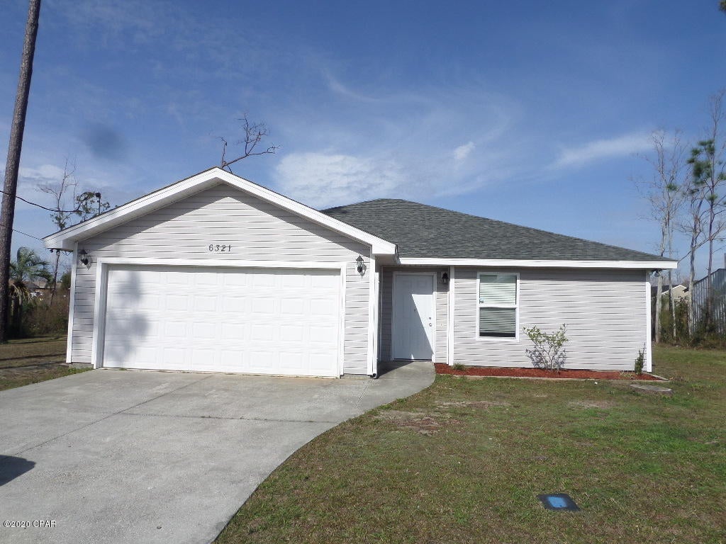 Lovely 3 bedroom split floorplan, 2 bathrooms, with two car garage. New roof. Spacious living room with all new tile flooring. The kitchen is equipped with refrigerator, range, dishwasher. Master features large walk-in closet. The home is convenient to schools, shopping, restaurants, and Tyndall AFB. Back yard is NOT Fenced. NO PETS.