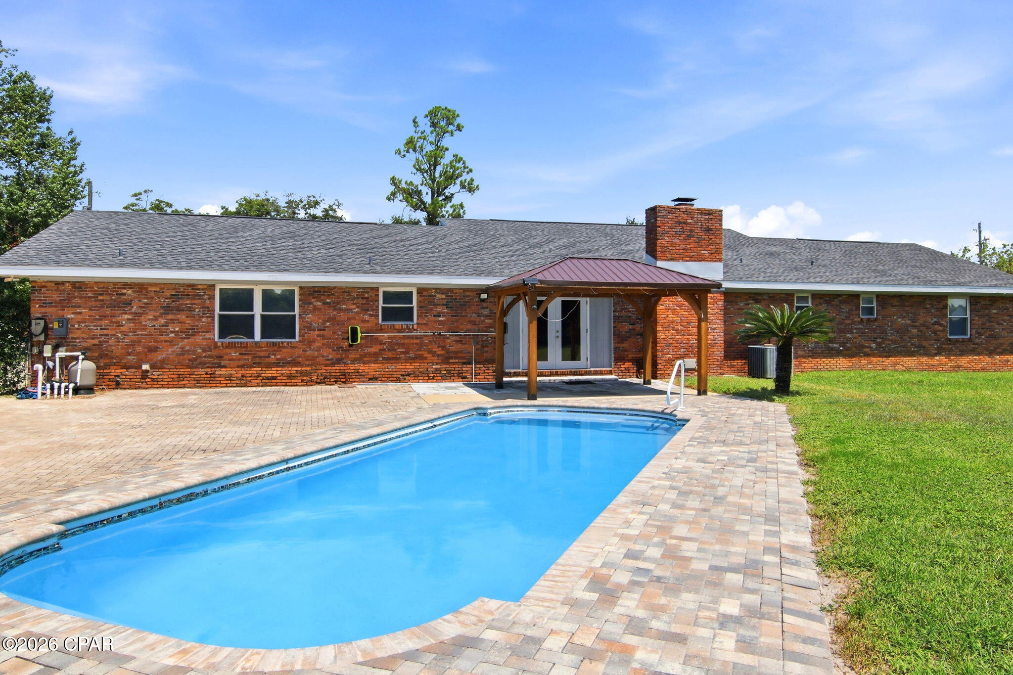 *****Beautiful Northshore Brick Home with Pool, Spacious Yard & Modern Updates!***** Welcome home to this beautifully maintained brick residence in the highly desirable Northshore area, offering the perfect blend of comfort, space, and convenience. With 4 generously sized bedrooms and 2 full bathrooms, this home is designed for both everyday living and entertaining. The inviting family room is the heart of the home, featuring a cozy fireplace and dramatic open-beam cathedral ceiling that adds warmth and character. Sliding glass doors lead to the patio and an expansive backyard complete with a refreshing in-ground pool and new storage shed--a wonderful setting for summer gatherings, relaxing afternoons, and making memories. The large updated kitchen offers abundant cabinetry, new stainless-steel appliances, and new countertops, and opens seamlessly to a cheerful breakfast room filled with natural light. A separate formal living/dining room provides additional space for entertaining or relaxing. Throughout the home, hard flooring means no carpet, making maintenance easy and adding a clean, modern feel. Additional highlights include an attached 2-car garage, long driveway, and a large backyard with convenient RV and/or boat parking through the double gate. And for added peace of mind, the roof is only 4 years old! Outside, you'll love the huge front yard, spacious backyard, pool, and privacy this property provides. Located in a great neighborhood with convenient access to everyday amenities and desirable schools, this Northshore gem offers the space, features, and location you've been looking for. Homes with this combination of space, updates, pool, and boat/RV parking don't come along often--call today to schedule your private showing!