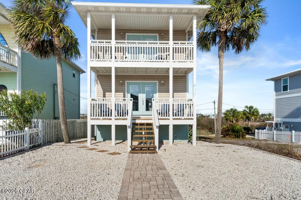 Check out this X FLOOD ZONE property just a short distance to the white sand shores of Mexico Beach, this 3 bedroom, 2 bath home offers an unbeatable location and Gulf views from the upper balcony. It comes fully furnished! Thoughtfully designed for comfort and convenience, each bedroom includes its own TV, and the home features private parking, a 2 car garage, and additional boat friendly space. The open living area connects to a covered porch perfect for relaxing after a day on the beach. Enjoy shared community space behind the property as well! The kitchen comes fully equipped, and there's a washer/dryer for easy cleanup after sandy adventures. What's more? A BONUS room downstairs! Located next to the iconic Killer Seafood and walkable to shops and dining, this home places you in the heart of Mexico Beach--known for its peaceful atmosphere, uncrowded shoreline, and world-class fishing. Whether you're looking for a full time residence, second home, or investment opportunity, this property delivers the best of coastal living. Looking to purchase a short term rental? This is already on the STR market and has no HOA! Community green space in the back for activities!