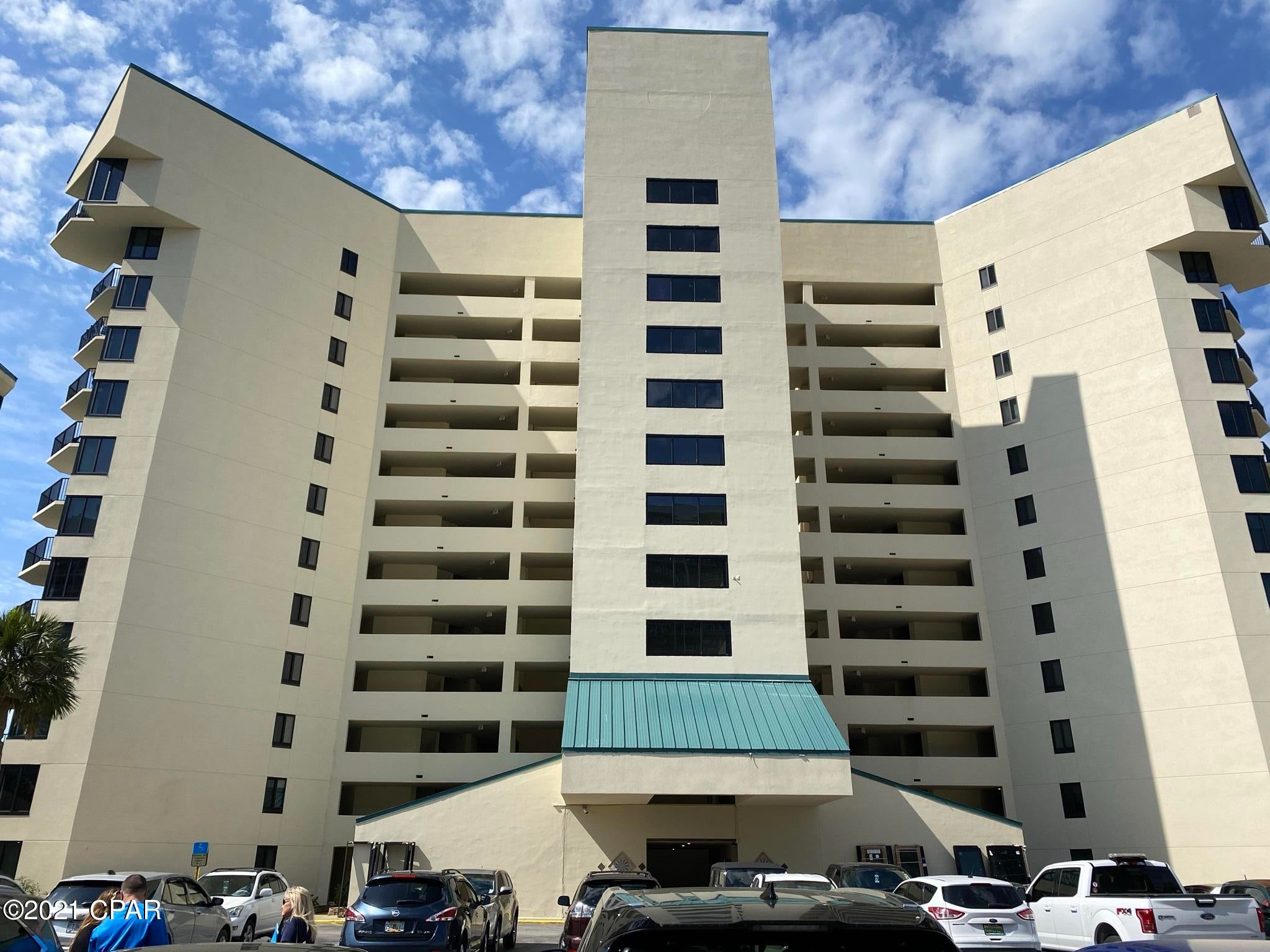 Adorable one bedroom one bath gulf front unit overlooking the most beautiful beaches. .  New glass sliding doors and windows.  This is located in a gated complex with 3 pools and an onsite rental company.  

This is a cute unit concrete flooring and tile throughout.  Washer and dryers are located on the first floor laundry room.  

Fully furnished with private balcony as well.