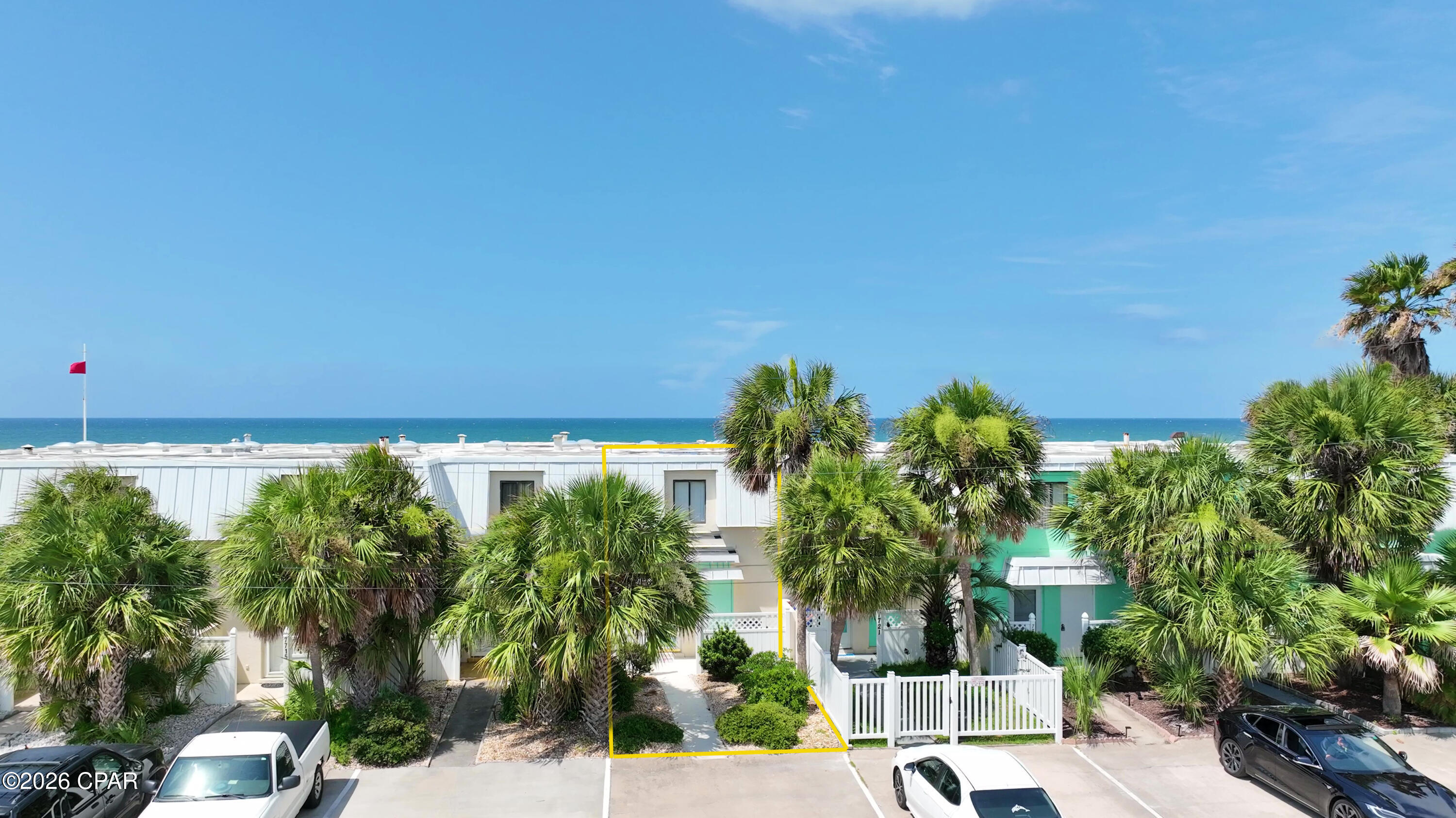 Gulf Front 2 bedroom 3 full bath townhome. Park at your front door. No elevator to wait on. Walk in and go right out to the beach. The spacious family room with  a nice deck is a great place for entertainment. Each of the upstairs  bedrooms  have their own bath. The full bath downstairs is a nice extra when you have company. This townhome is the perfect place to relax. Make an appointment to see it today.