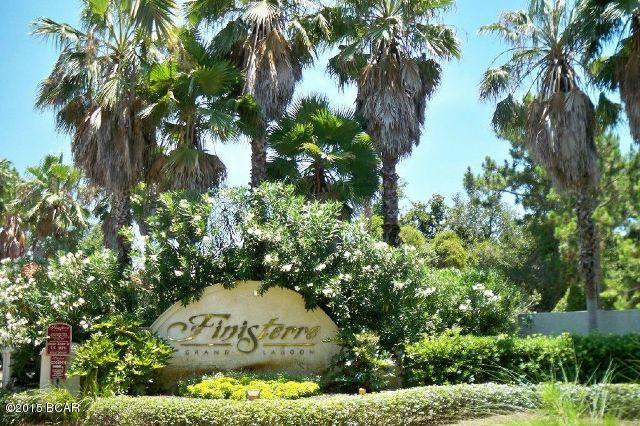 Close your eyes and imagine Jimmy Buffett singing of gulf breezes as you look out over the bay.   Build your dream home on this waterfront lot located on the open waters of St. Andrews Bay. Experience security and privacy within the gated community of Finisterre, leading to stately Mediterranean architecture and water front estates. Lot size approx., please verify if important.