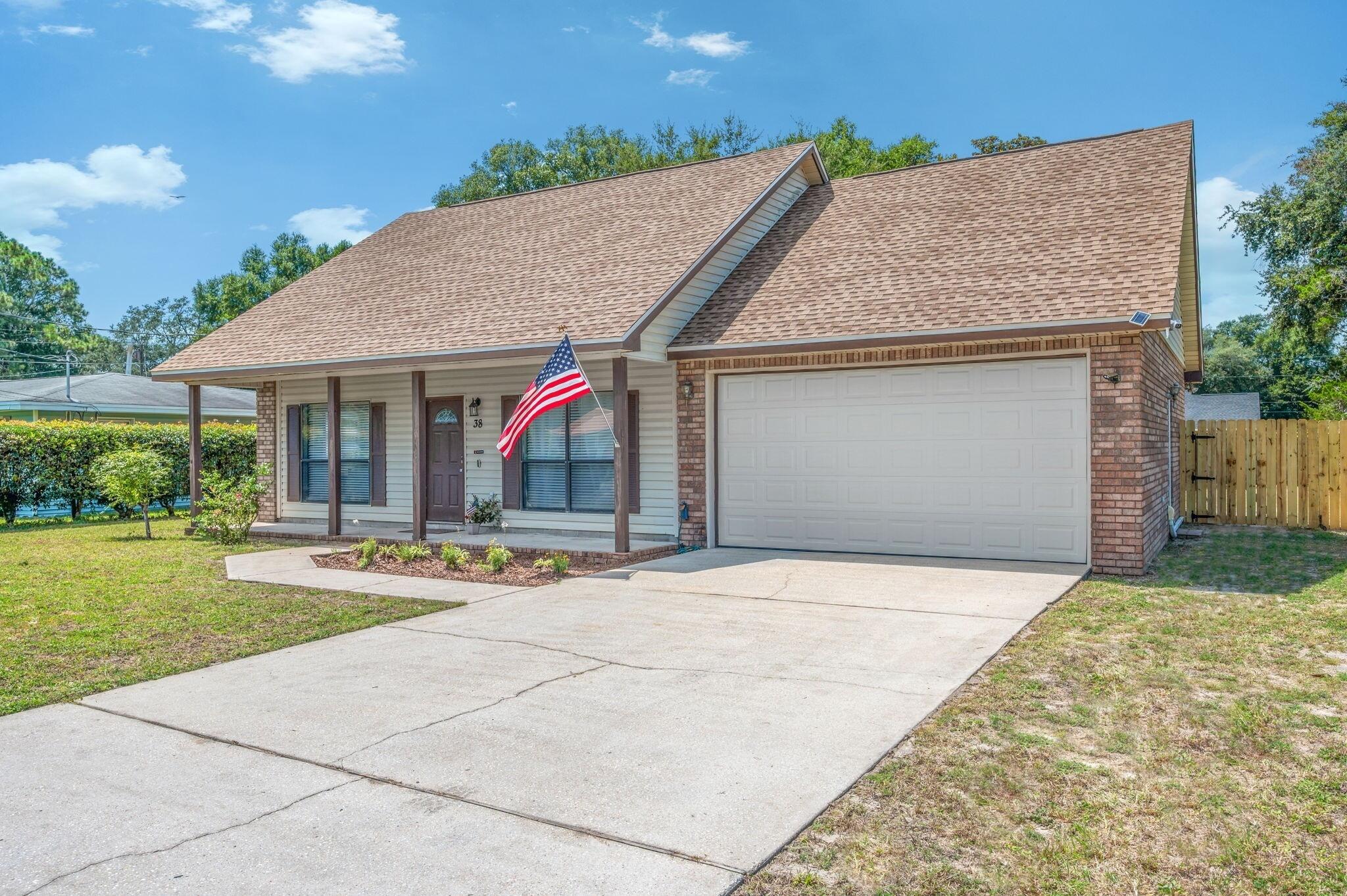 Fully Renovated & Move-In Ready!!  Features & Updates include:  4 Bedroom / 2.5 Bath / .24 Acre LOT / 2024 Roof / 2023 AC & Heat / 2022 addt'l Split System for Upstairs Bdrm / 2016 Gas HWH.  Kitchen Includes: Stainless Steel Appliances / Gas Stove / Hood Vent / Farm Sink / Kitchen Island / Built in Desk or Coffee Bar / Backsplash / Pantry.  Bathrooms have Been Fully Renovated with new Vanities / Commodes / Custom Tile Work.  Wood Laminate Throughout Living spaces & Bedrooms / Fireplace / Indoor Laundry Room with Oversized Utility Sink and Washer & Dryer included / 2 Car Garage / 2023 Yard Building with Garage Door. Outstanding Location is approx 2.5 Miles to Hurlburt Field / 8 Miles to Eglin AFB and LESS than 5 Miles to the BEACH and ALL the FUN this area has to offer and is surrounded...