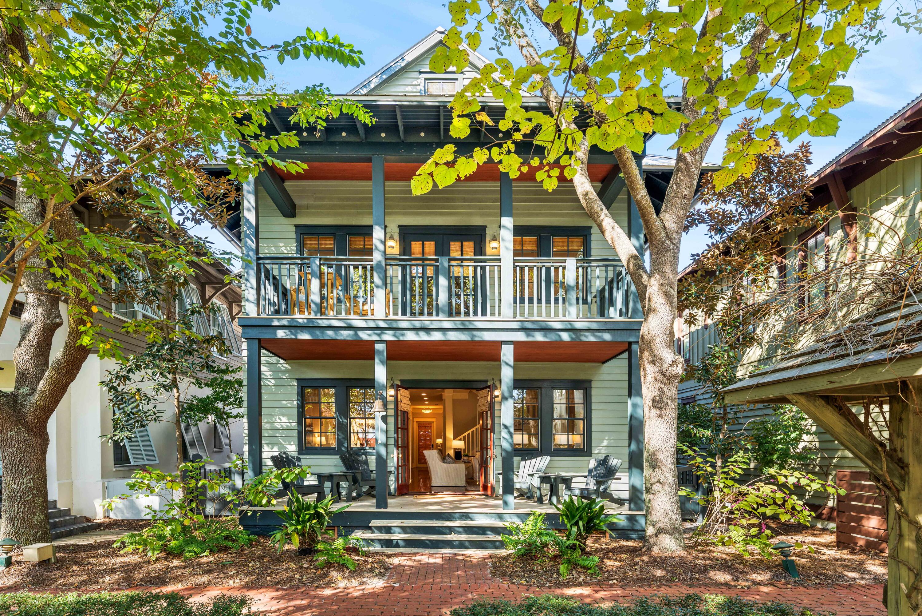 Welcome to 220 Wiggle Lane, a timeless Rosemary Beach home where charm, comfort, and convenience blend seamlessly. This stunning property features 6 spacious bedrooms, 5 full bathrooms, and 1 half bath, offering 2,804 square feet of beautifully designed living space. Located just moments from the Fitness Center, Sky Pool, and Racquet Club, this home offers the perfect combination of prime location and serene living.

Backing up to a picturesque green space and park, you'll enjoy the peace and privacy of your own outdoor oasis. The home is thoughtfully updated, including granite countertops in the kitchen, first-floor AC unit ('24), water heater ('22), and updated flooring on the third level ('24). Additionally, a second refrigerator added in 2023 enhances the home's functionality for both personal and rental use.

Sold fully furnished, this home is ready for immediate enjoyment. With a 10/10 rating from 32 reviews on VRBO and a remarkable $135,000 in gross rental income for 2023, it also presents a lucrative investment opportunity.

The large master bedroom is a true retreat, complete with a sitting area and private balcony, while the home's setting along canopy oak tree-lined streets adds to its natural beauty and appeal. Whether you're seeking a vacation retreat, rental investment, or a forever home in Rosemary Beach, 220 Wiggle Lane is an exceptional choice.

Don't miss the opportunity to make this one-of-a-kind property yours!