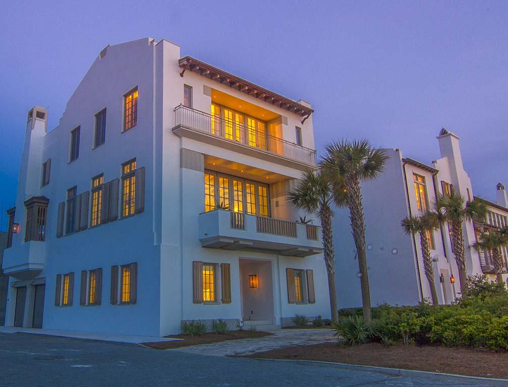 Located in the pristine community of Alys Beach this 5 bedroom, 5.5 bathroom, 3,770 sq ft home offers everything one would dream of. Beautiful furnishings and dcor are highlighted throughout. Featured in the kitchen are Herringbone oak floors, Leuders limestone counter tops, Alno custom cabinets, Wolf, Sub-Zero and floor to ceiling cupboards in the walk-in pantry. A butler's pantry is equipped with an espresso machine, refrigerator drawers, wine cooler and extra storage. Spanning the length of the living room and kitchen are accordion doors which allow Gulf views with seamless indoor-outdoor living. Multiple outdoor living spaces from balconies, covered loggia, outside dining overlooking the pool, rooftop lounge with 360 degree Gulf views. A beautifully finished loggia offers a separate sitting area complete with a flat screen TV, gas fireplace, and summer kitchen. From the Loggia beautifully crafted dual cypress pocket doors open up to an extravagant outdoor dining area overlooking the Gulf. Nestled behind the dining area is heated pool with fountain features. The third floor is a guest bedroom with an en suite bathroom, accented with dual vanities, walk-in shower and two closets. The master suite, featuring a wall of windows, opens to a balcony offering gorgeous Gulf views. The master bath finished with mosaic tile, features a spacious walk in closet equipped with a washer and drier. Each bathroom features custom cabinets and luxurious counter tops. The 5th bedroom has been transformed into a media lounge perfect for movie night or watching the game.This showcase home also offers an audio video system throughout the home. A Control4 is featured as the automation system offering lighting control, doorbell and a video intercom system, and monitoring of the security system.  A property video tour of this home is in photos.
